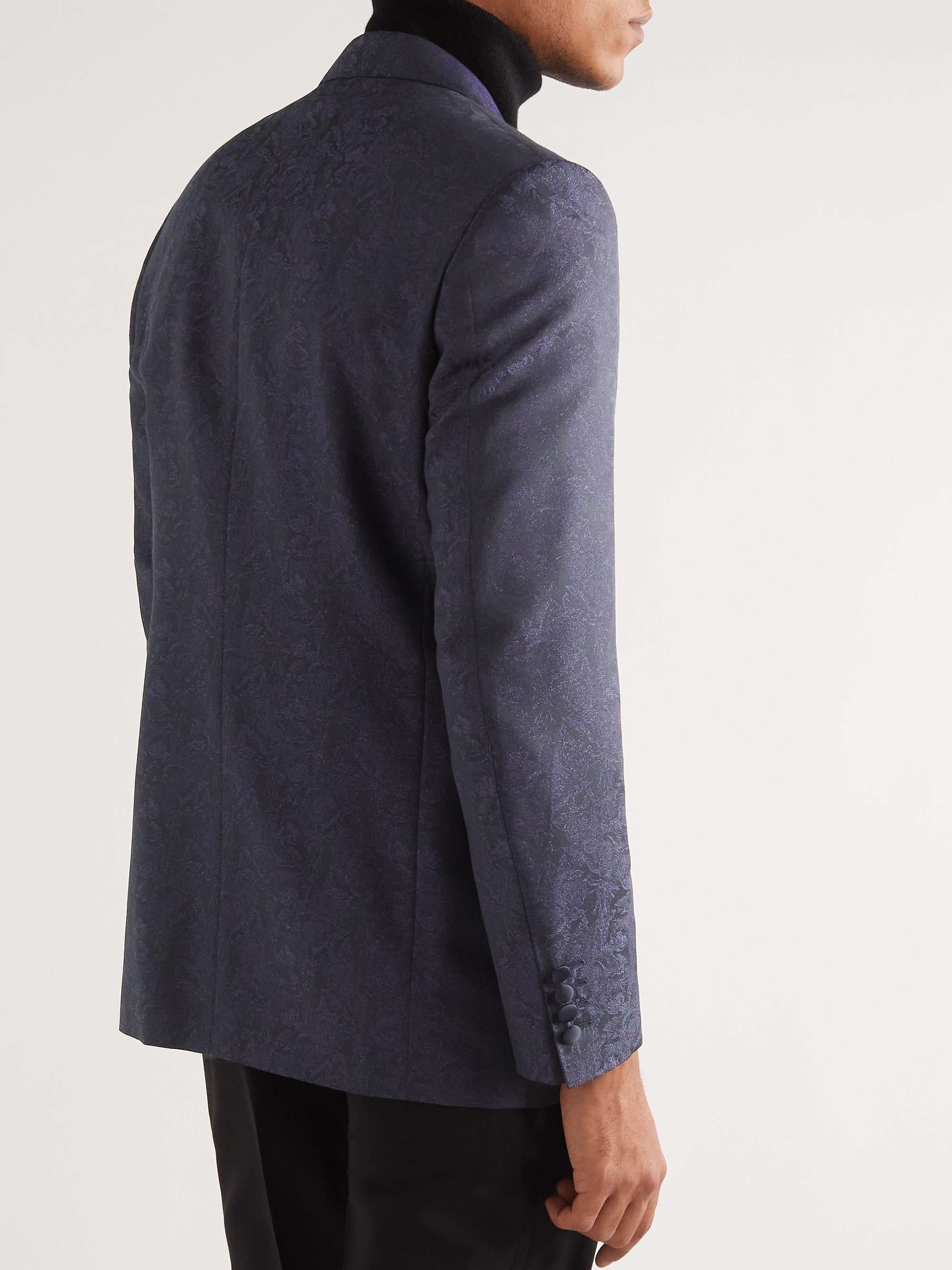 CANALI Slim-Fit Metallic Jacquard Tuxedo Jacket