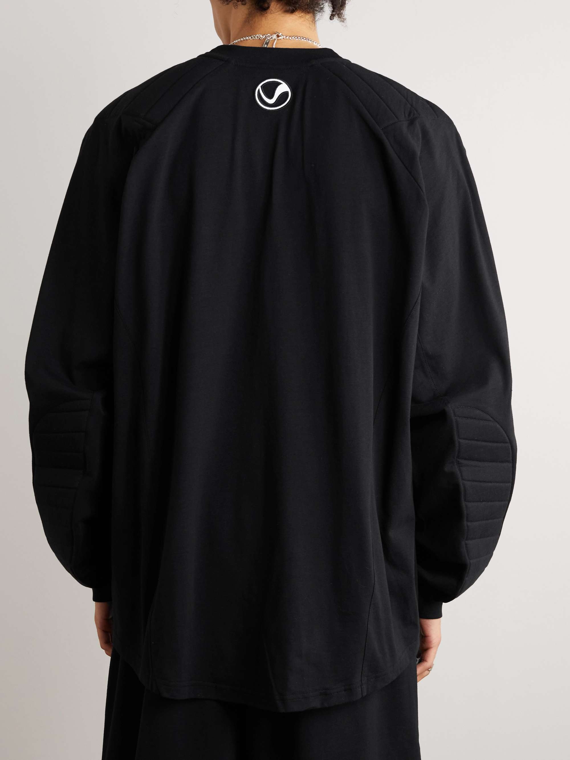 VETEMENTS Oversized Logo-Appliquéd Padded Cotton-Jersey Sweatshirt