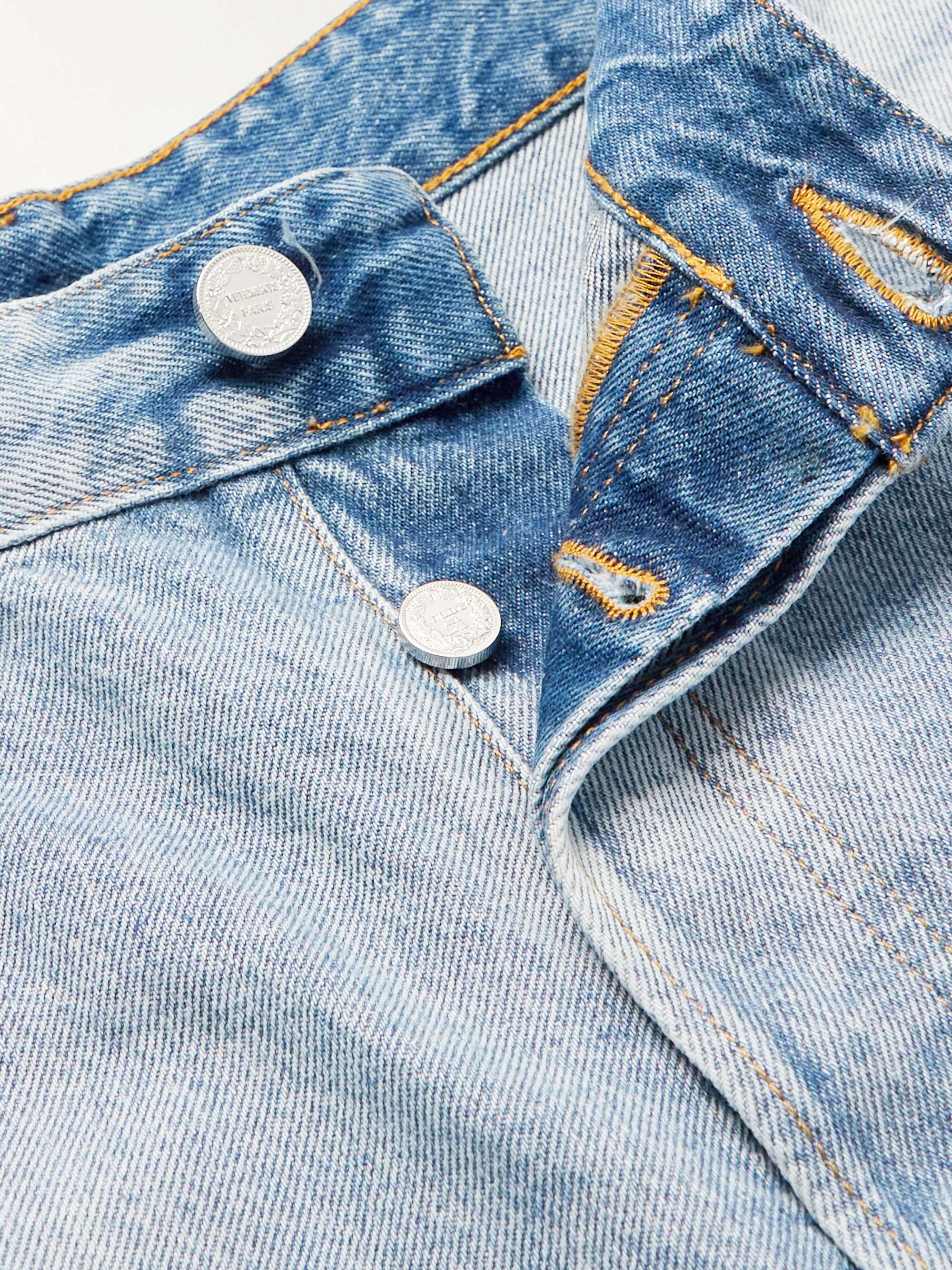 VETEMENTS Wide-Leg Distressed Jeans