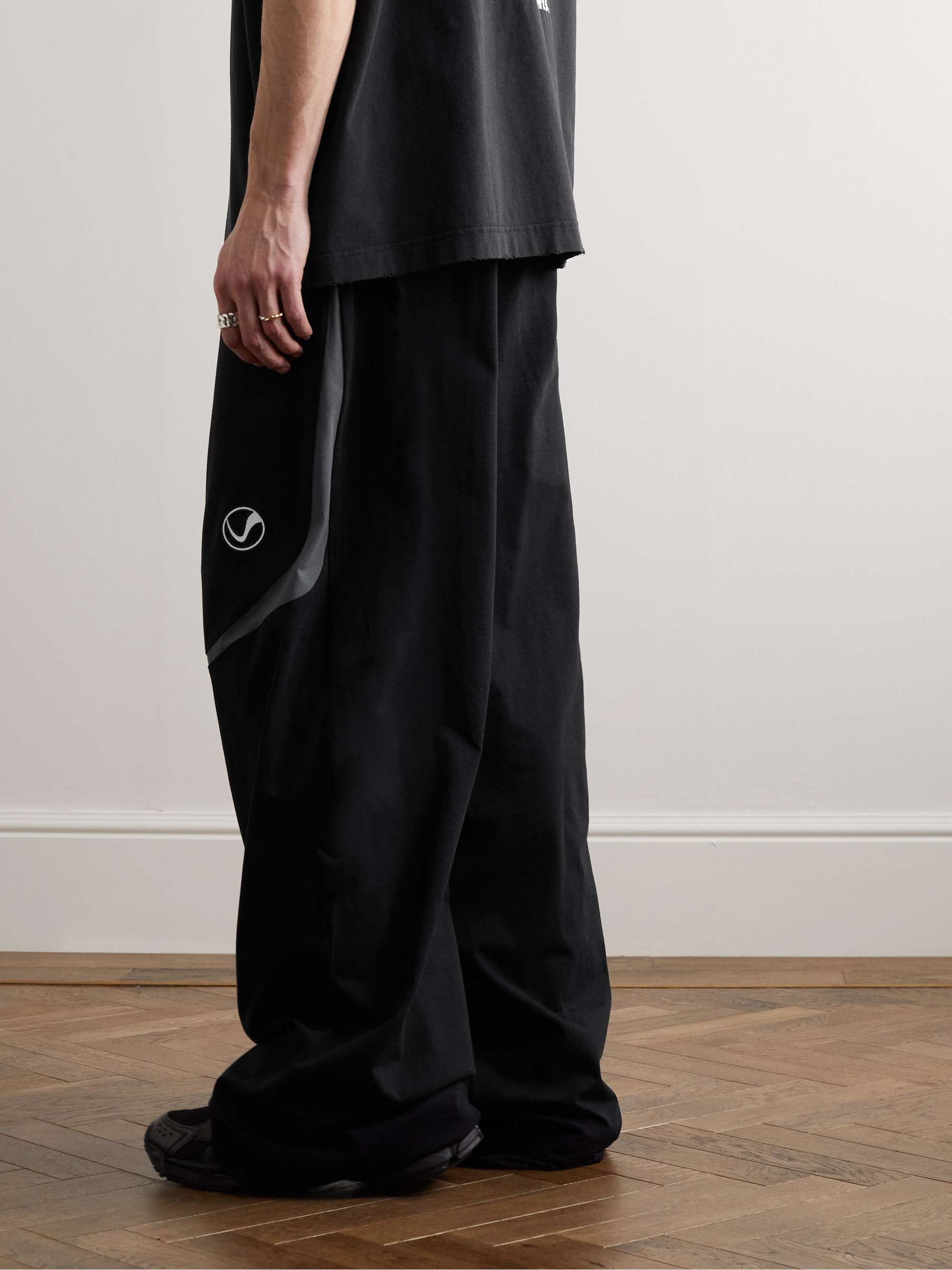 VETEMENTS Wide-Leg Cotton-Jersey Sweatpants