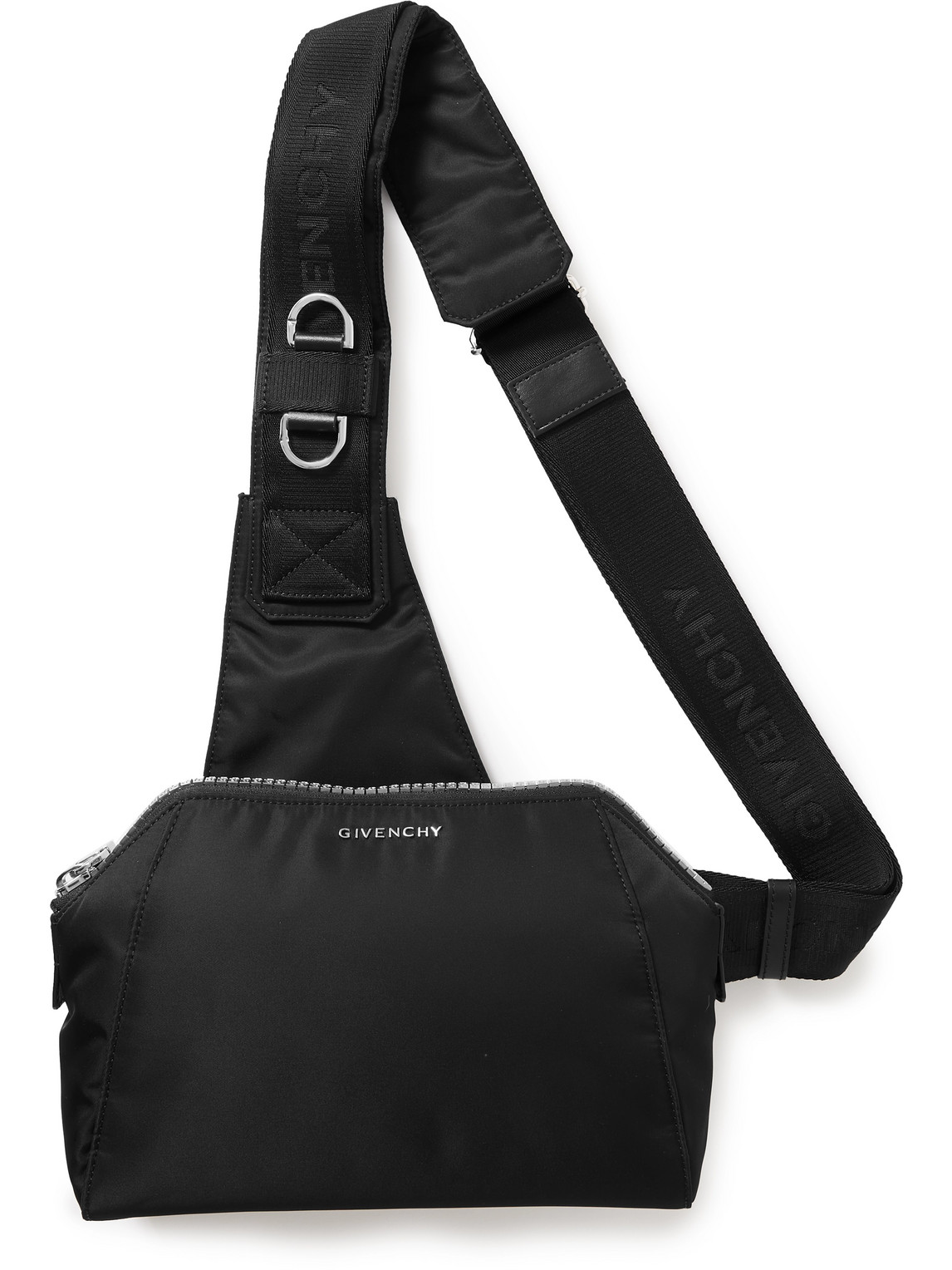 Antigona Leather-Trimmed Shell Messenger Bag