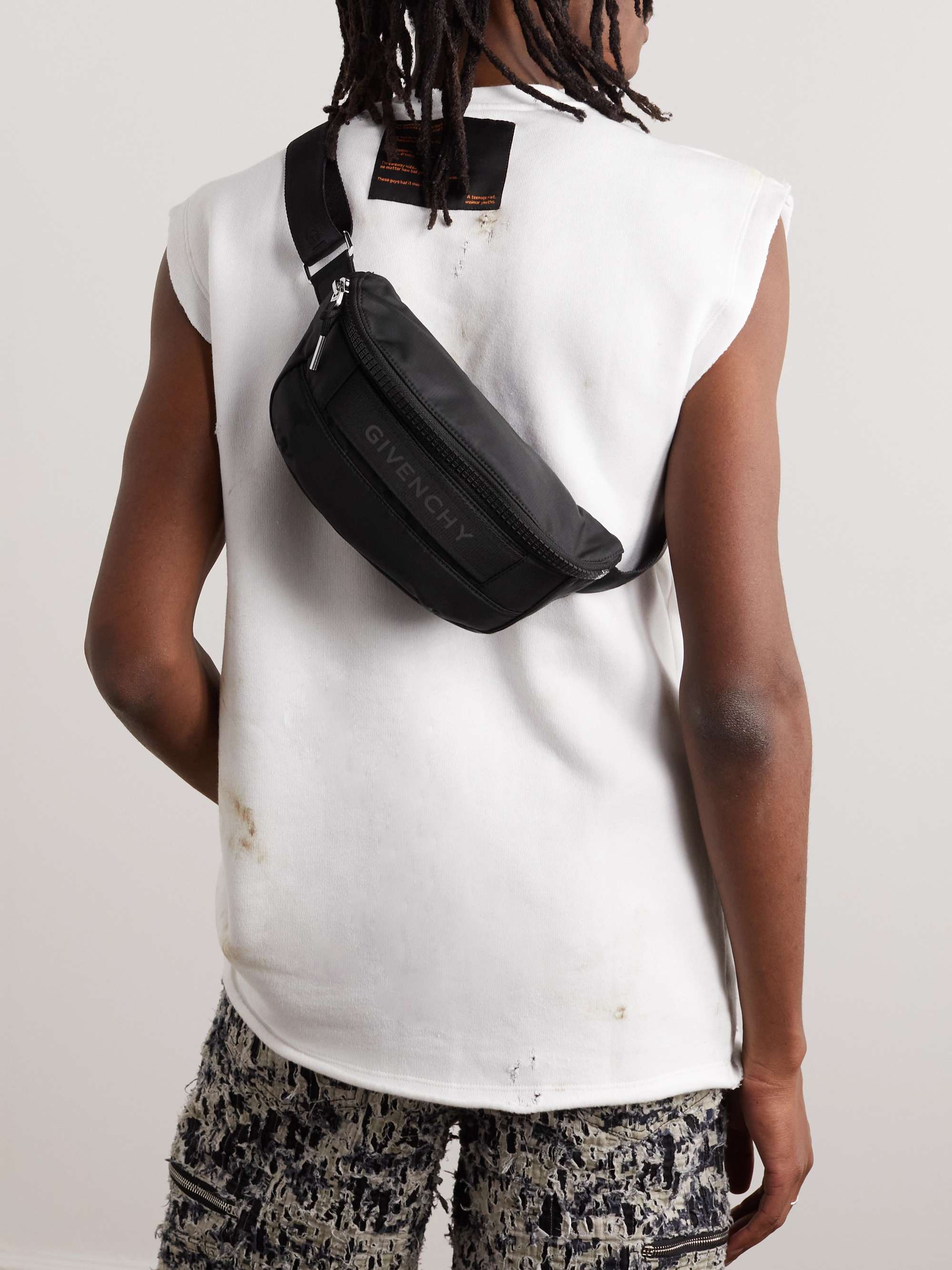 GIVENCHY G-Trek Logo-Print Ripstop Belt Bag