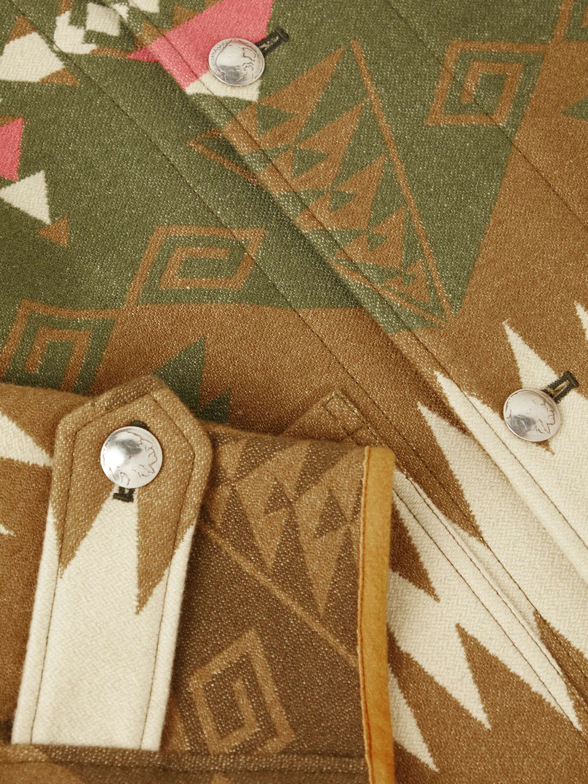 VISVIM Hopiland Printed Wool, Linen and Cotton-Blend Coat