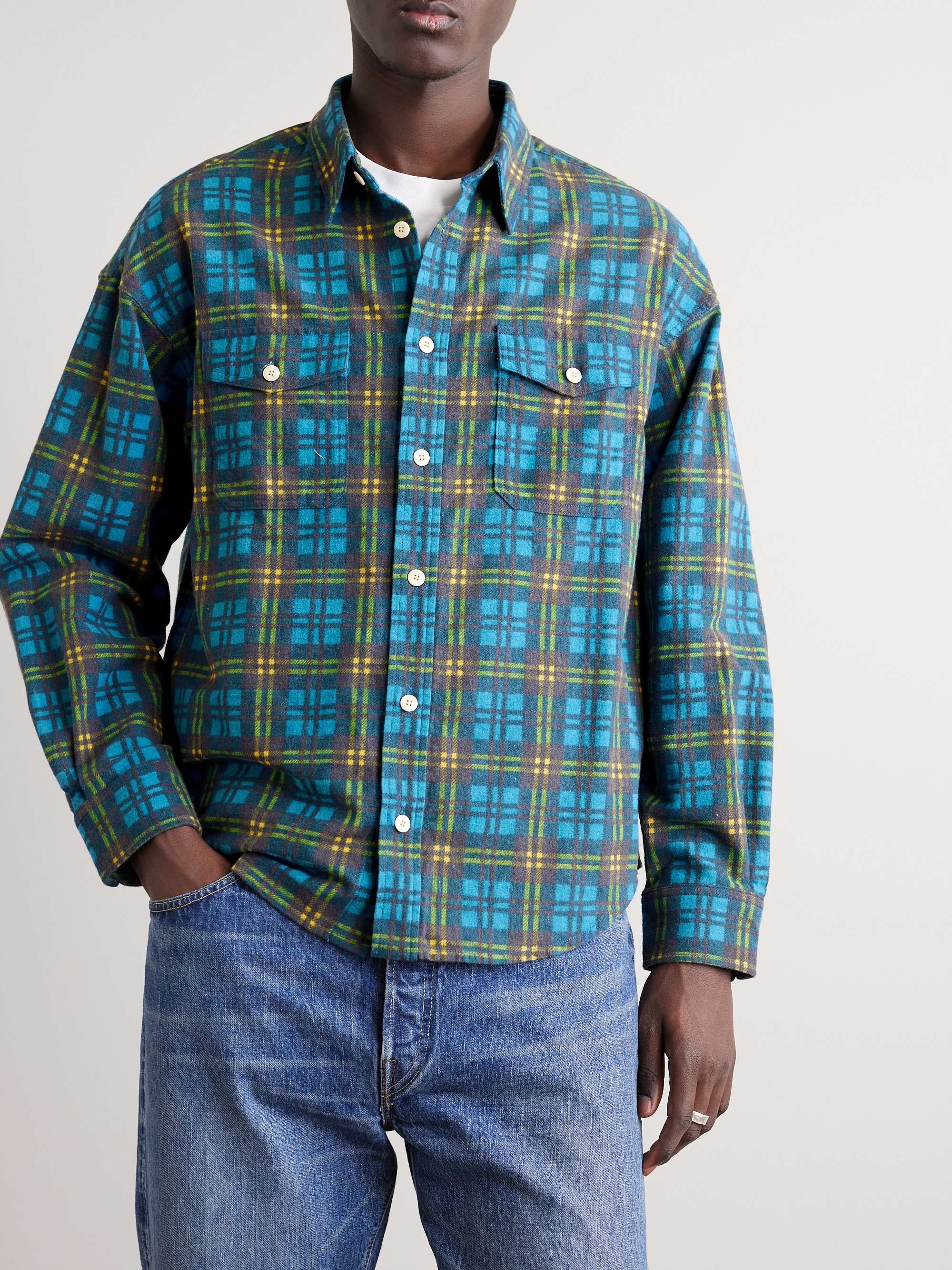 VISVIM Pioneer Checked Cotton-Flannel Shirt