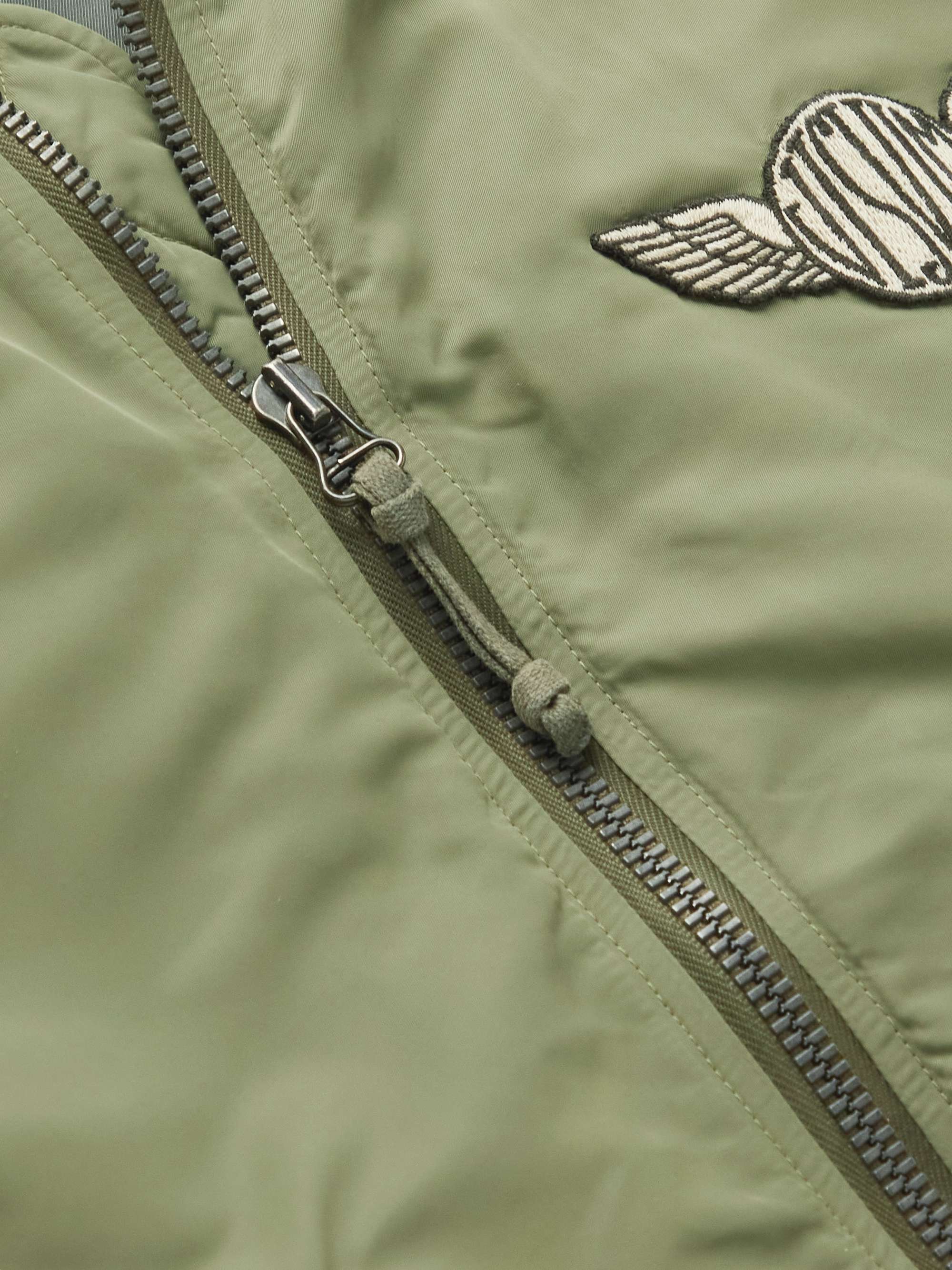 VISVIM Thorson Marque Logo-Appliquéd Shell Bomber Jacket