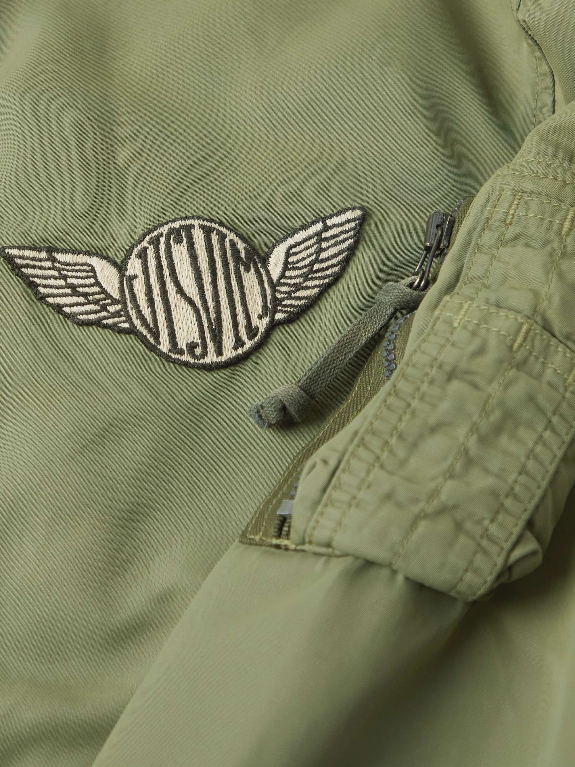 VISVIM Thorson Marque Logo-Appliquéd Shell Bomber Jacket