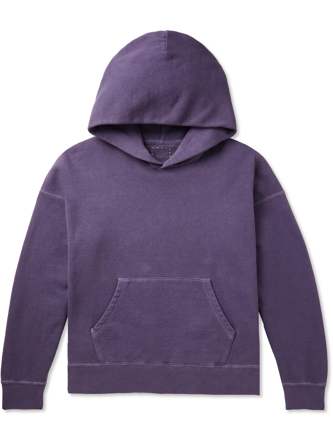 Visvim Jumbo Cotton-jersey Hoodie In Purple