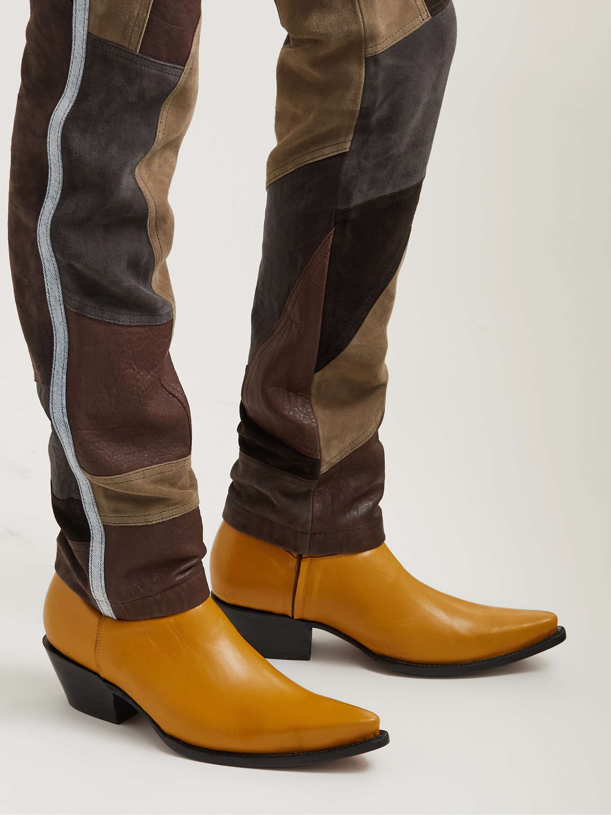 ENFANTS RICHES DÉPRIMÉS Thunderhead Appliquéd Leather Western Boots
