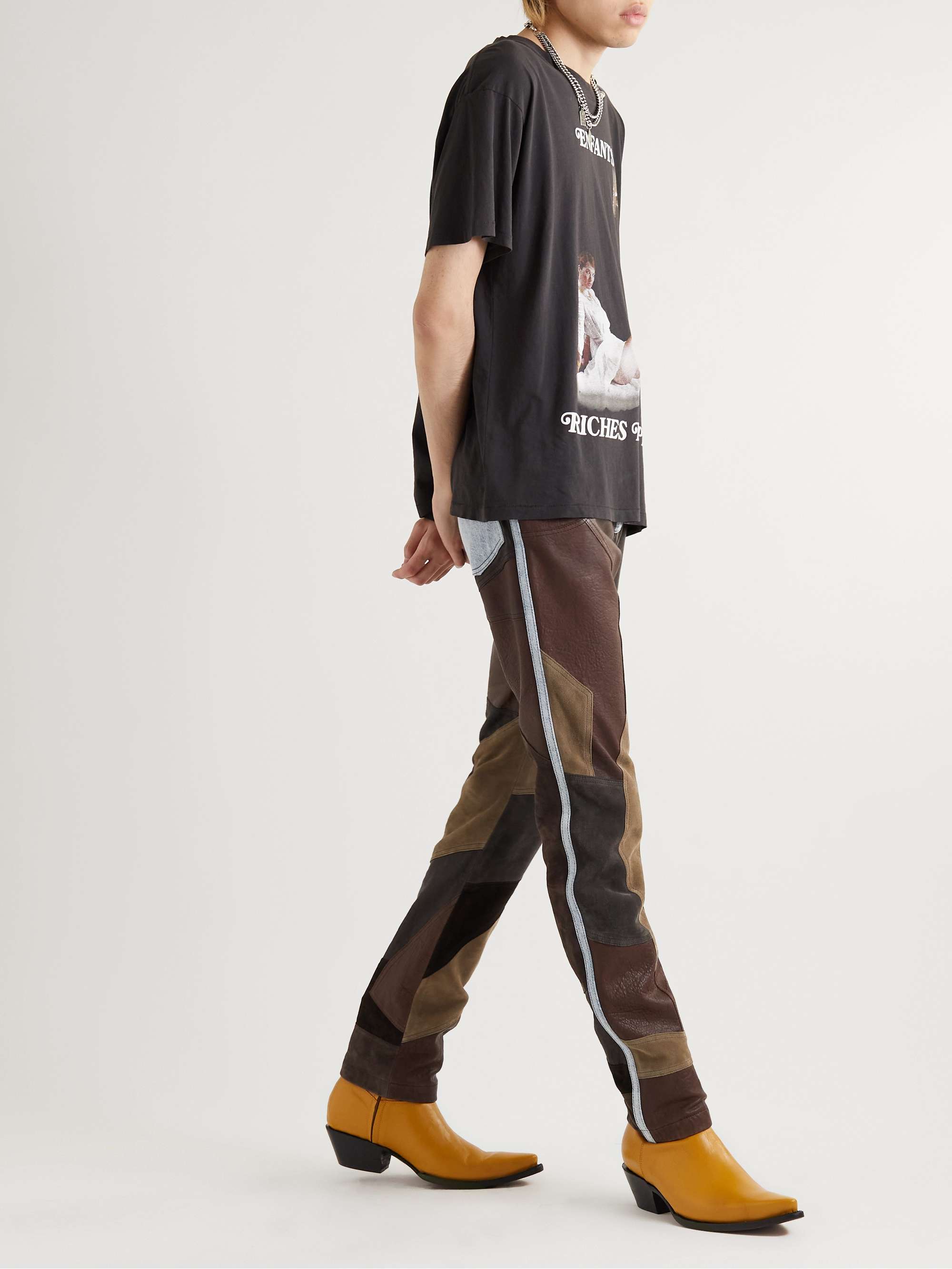 ENFANTS RICHES DÉPRIMÉS Thunderhead Appliquéd Leather Western Boots