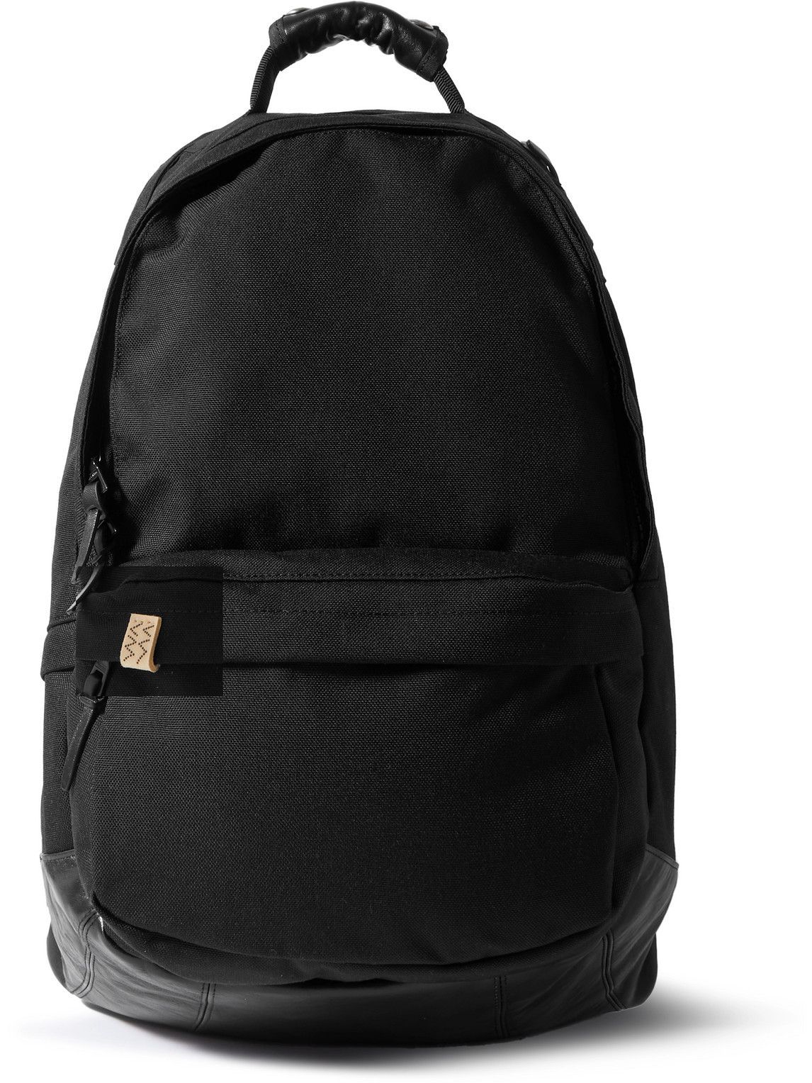 Visvim Faux Leather-trimmed Cordura® Backpack In Black