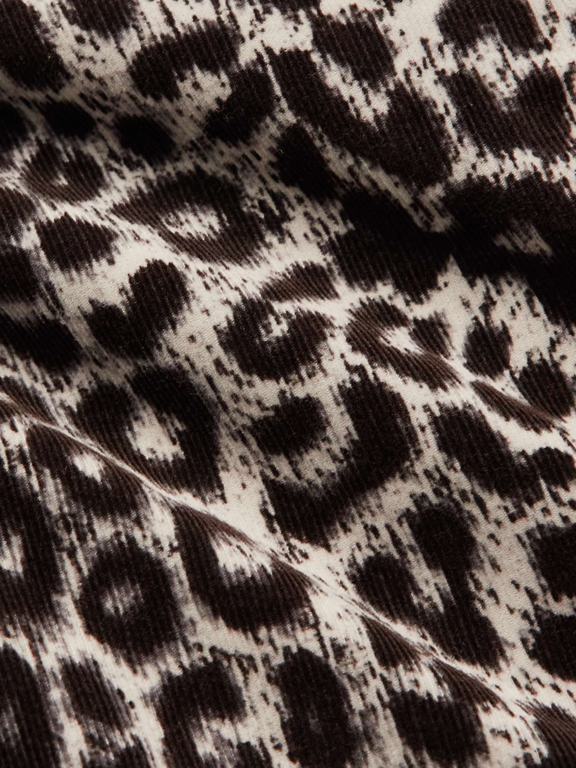 Happy Leopard-Print Cotton-Blend Corduroy Kimono Jacket