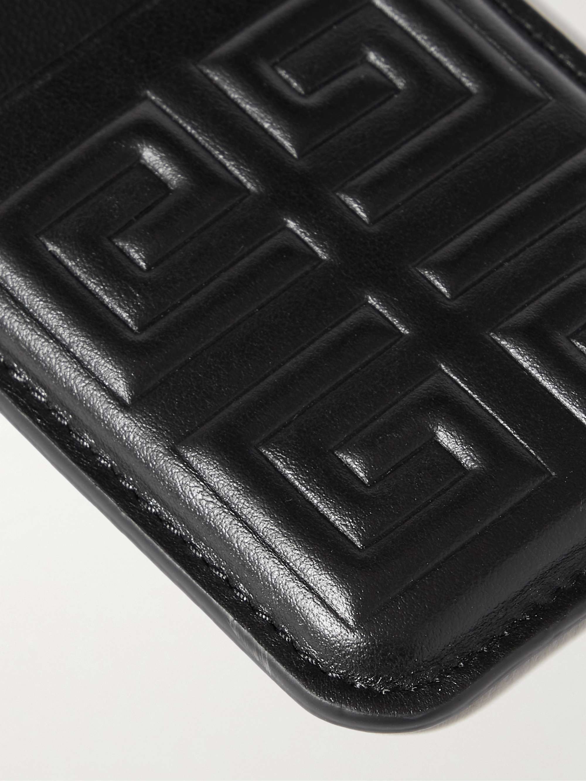 GIVENCHY Magnetic Logo-Debossed Leather Cardholder