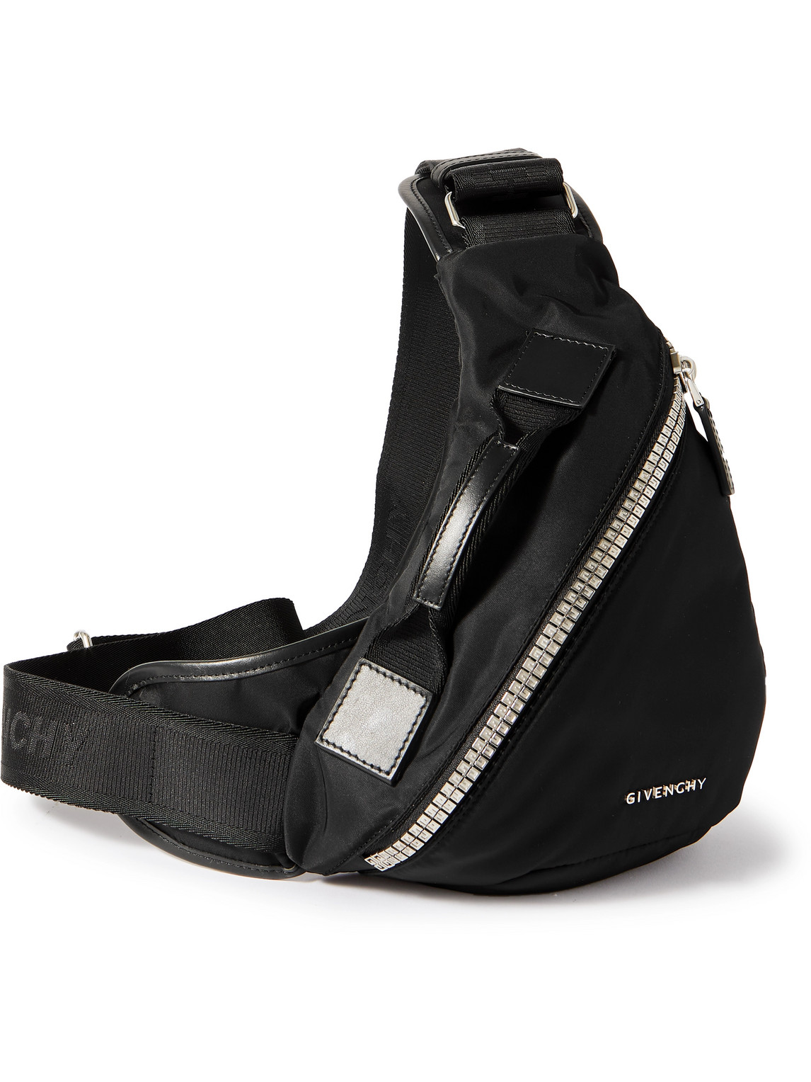 Givenchy G Zip Leather-trim Nylon Cross-body Bag In Black | ModeSens