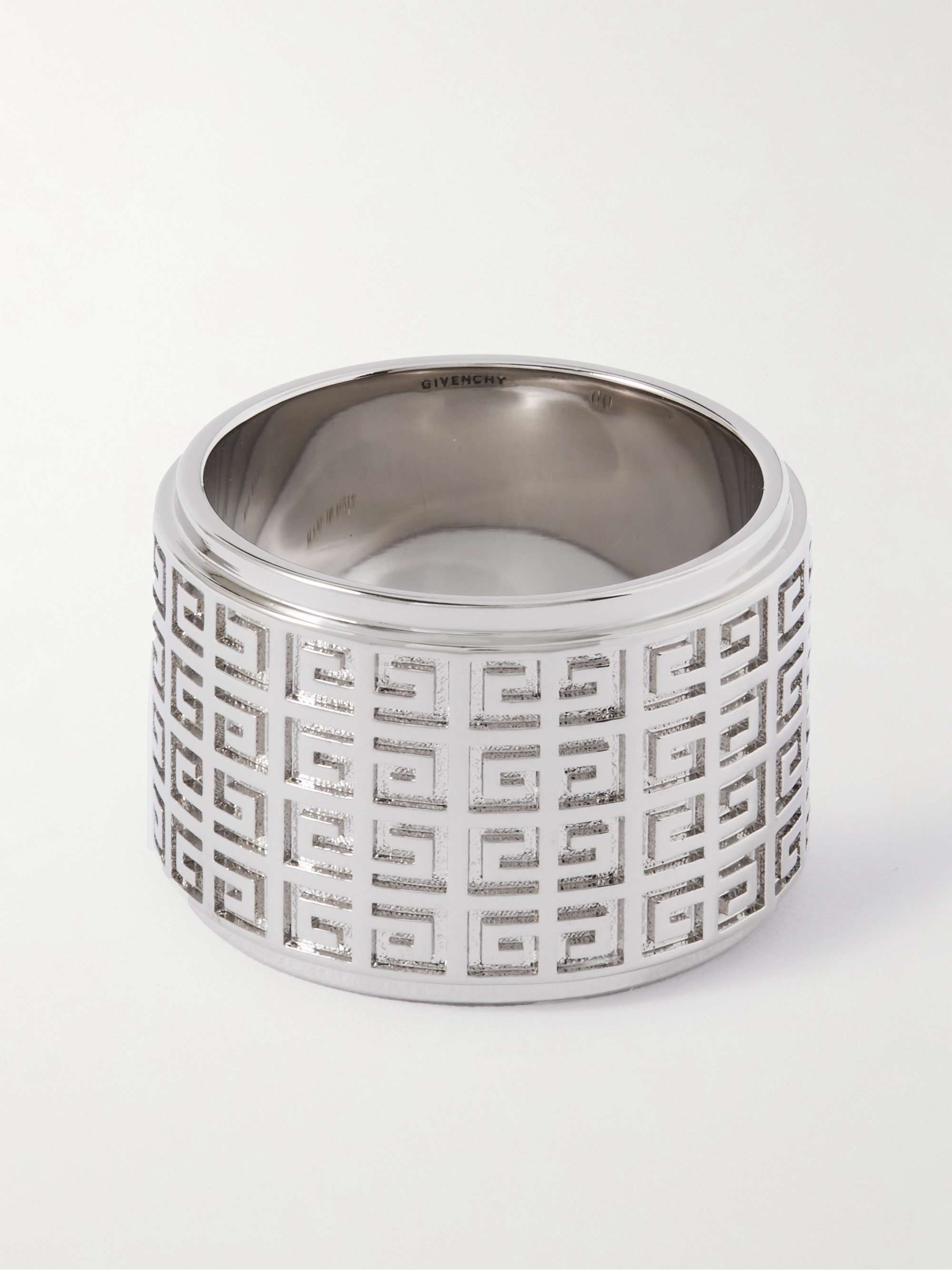 GIVENCHY Logo-Engraved Silver-Tone Ring