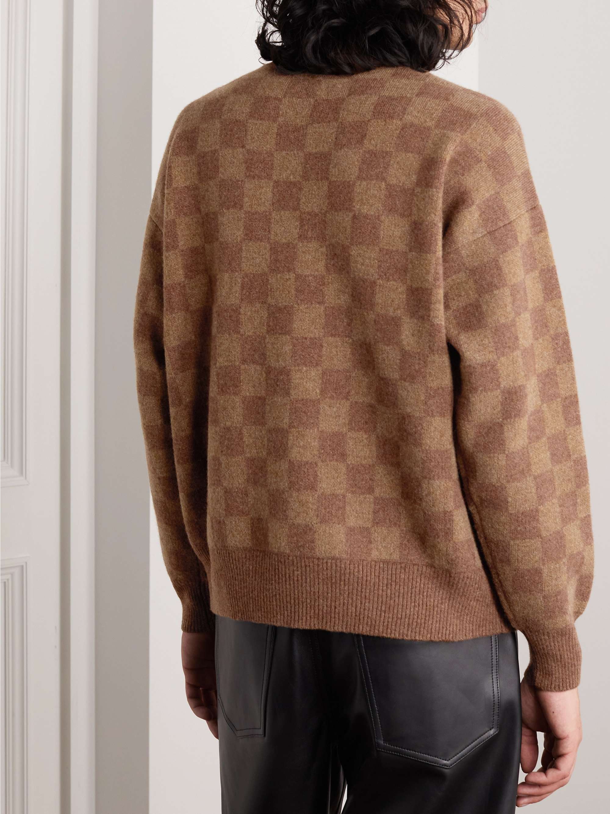 ENFANTS RICHES DÉPRIMÉS Checked Cashmere Rollneck Sweater