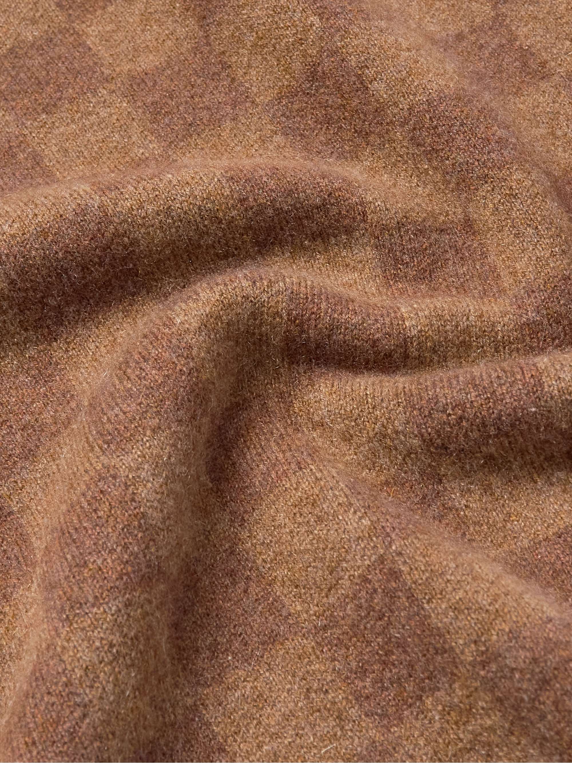 ENFANTS RICHES DÉPRIMÉS Checked Cashmere Rollneck Sweater