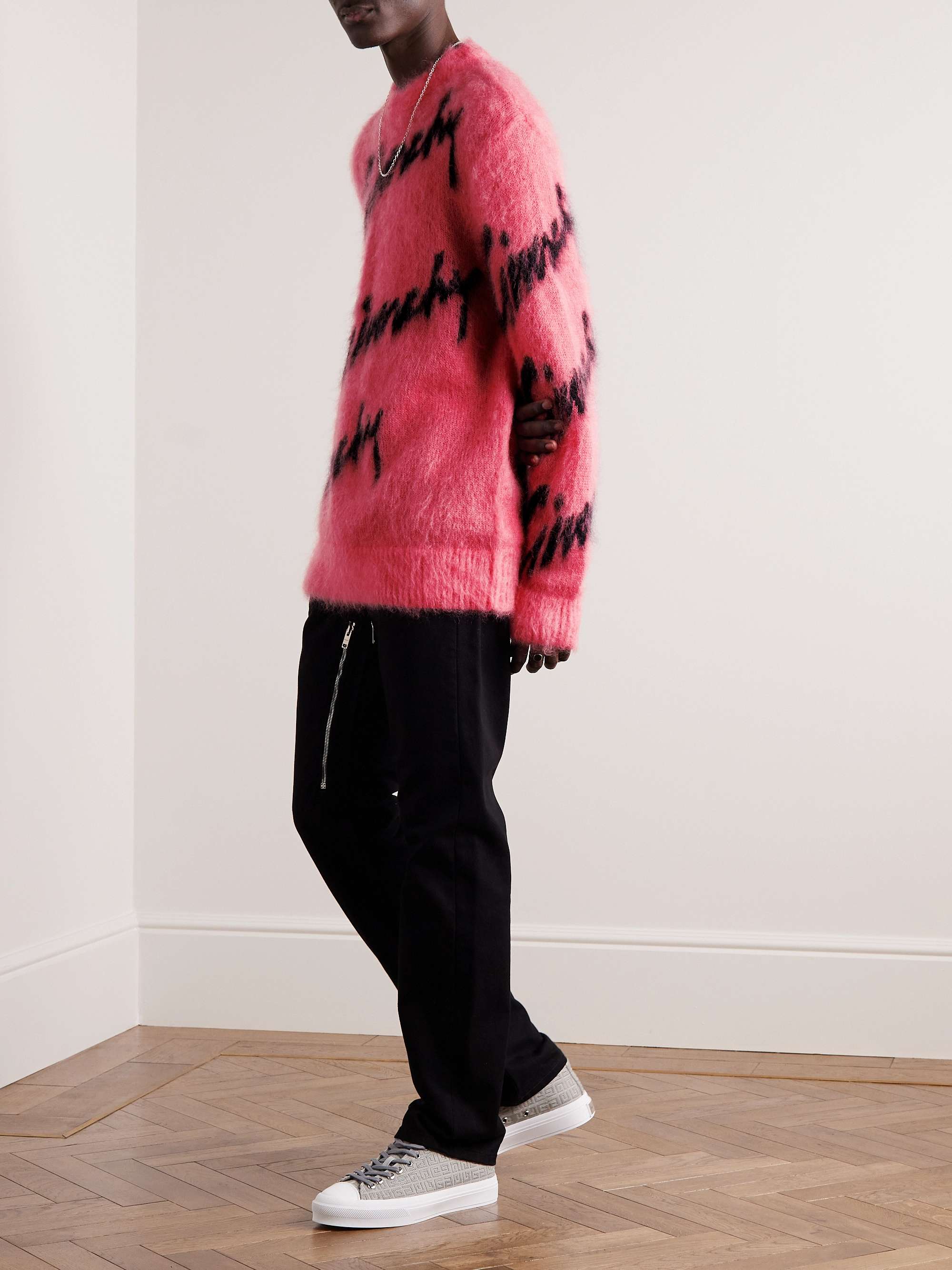 GIVENCHY Logo Intarsia-Knit Sweater for Men | MR PORTER