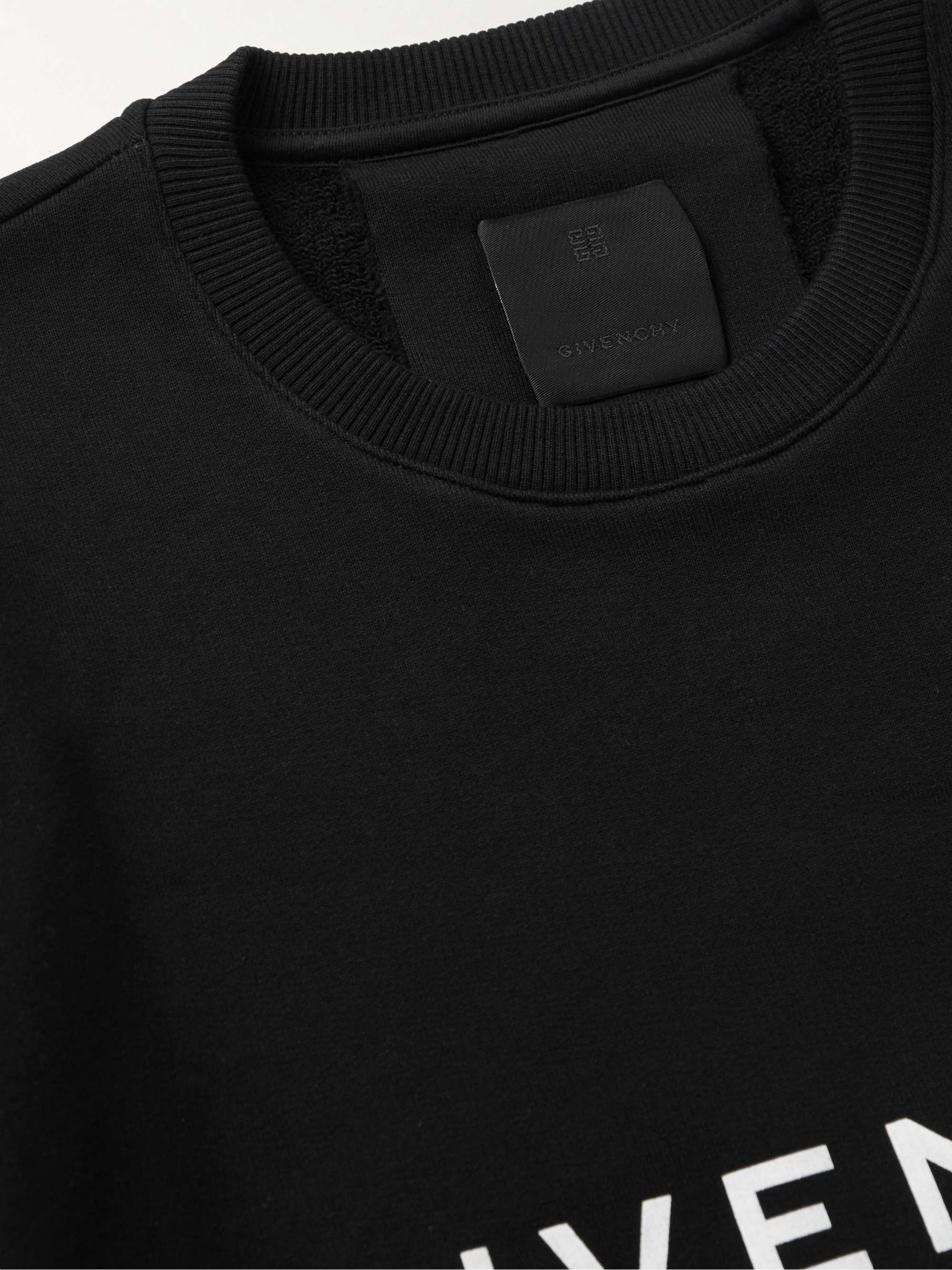 GIVENCHY Logo-Print Cotton-Jersey Sweatshirt for Men | MR PORTER