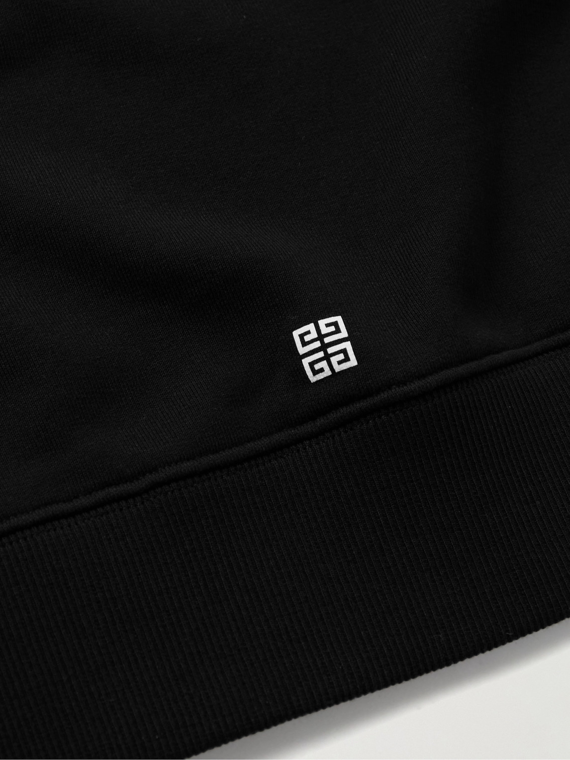 Shop Givenchy Logo-print Cotton-jersey Sweatshirt In Black