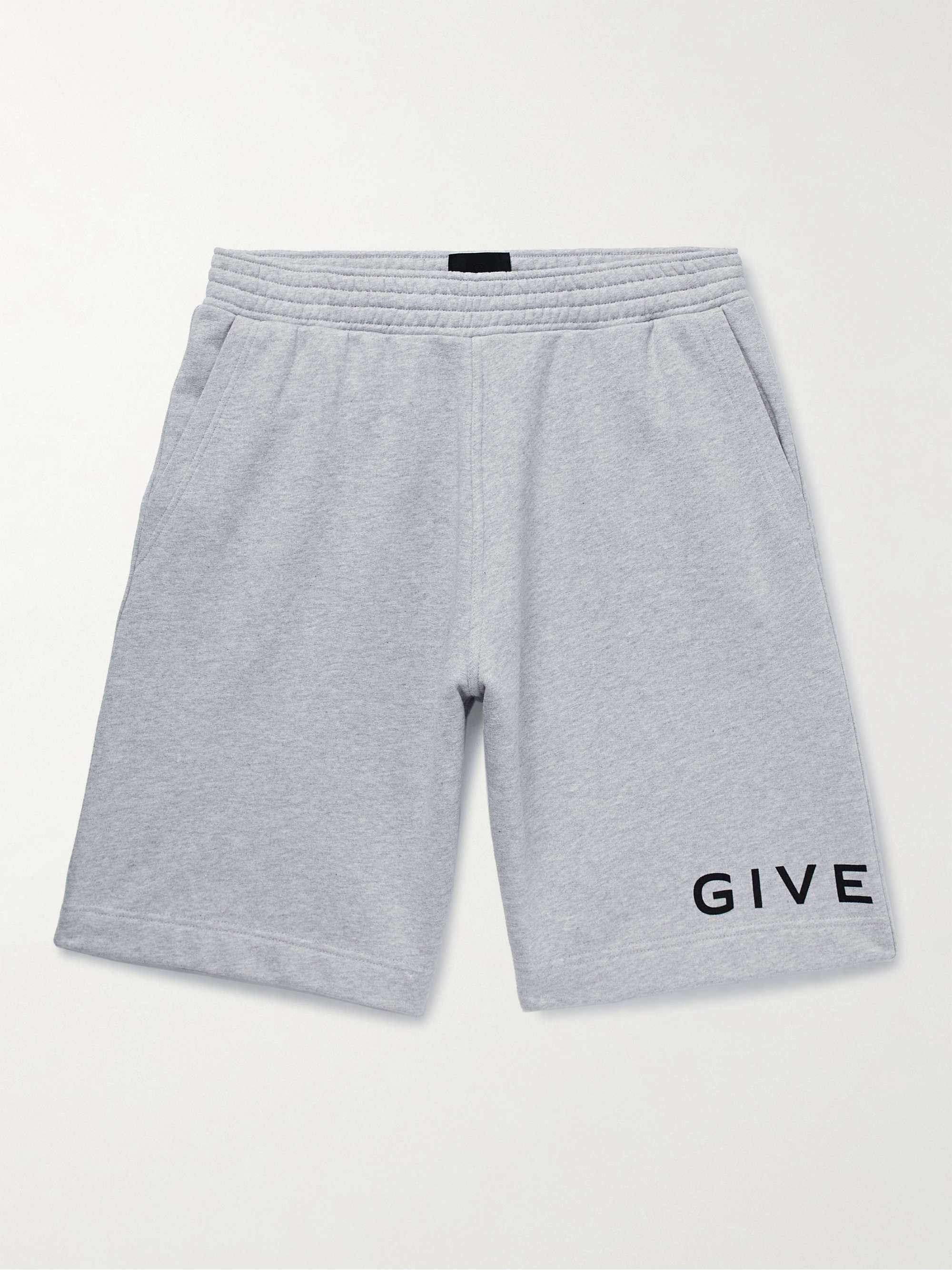 GIVENCHY Wide-Leg Logo-Print Cotton-Jersey Shorts for Men | MR PORTER