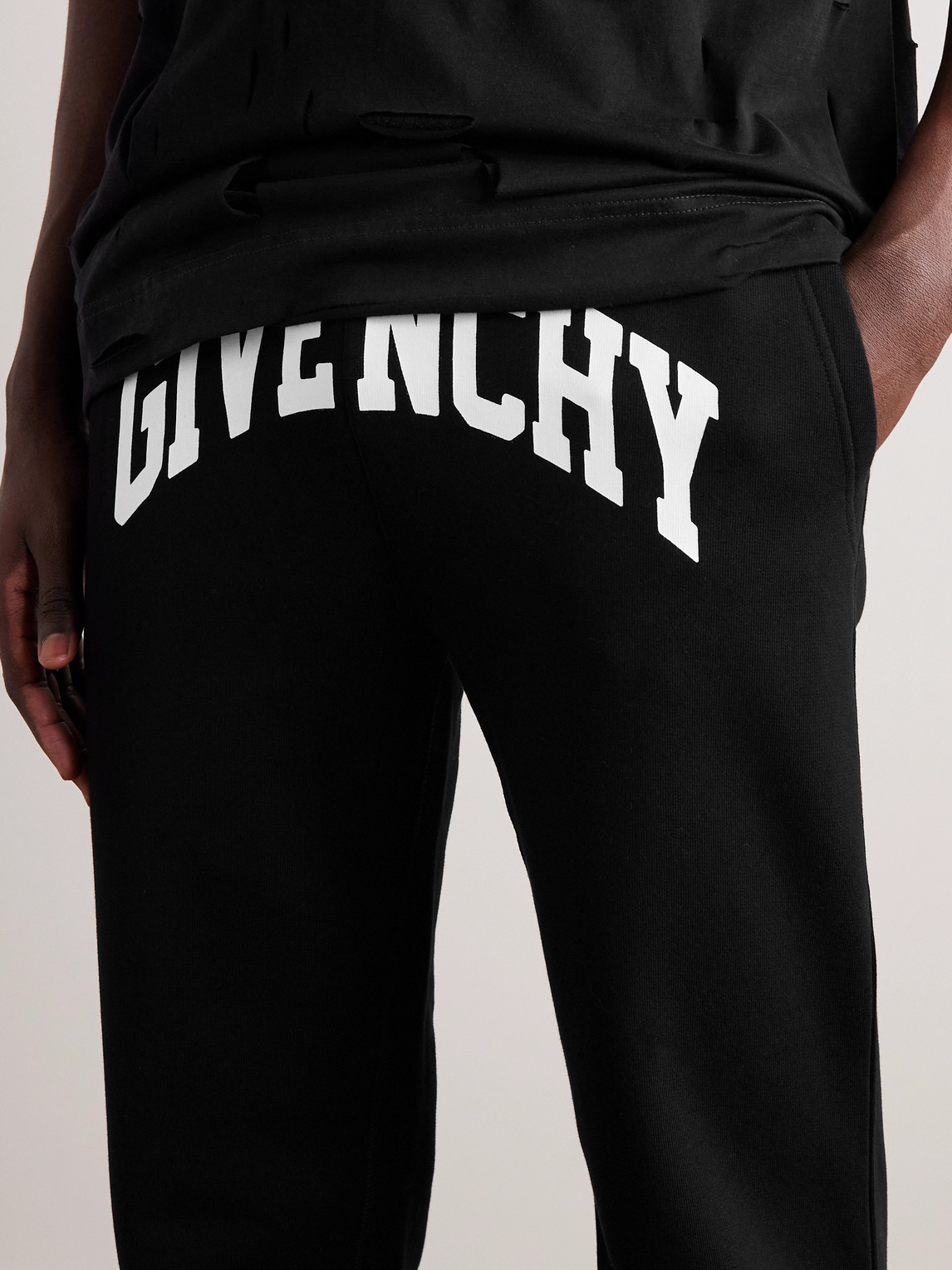 Logo cotton jersey sweatpants