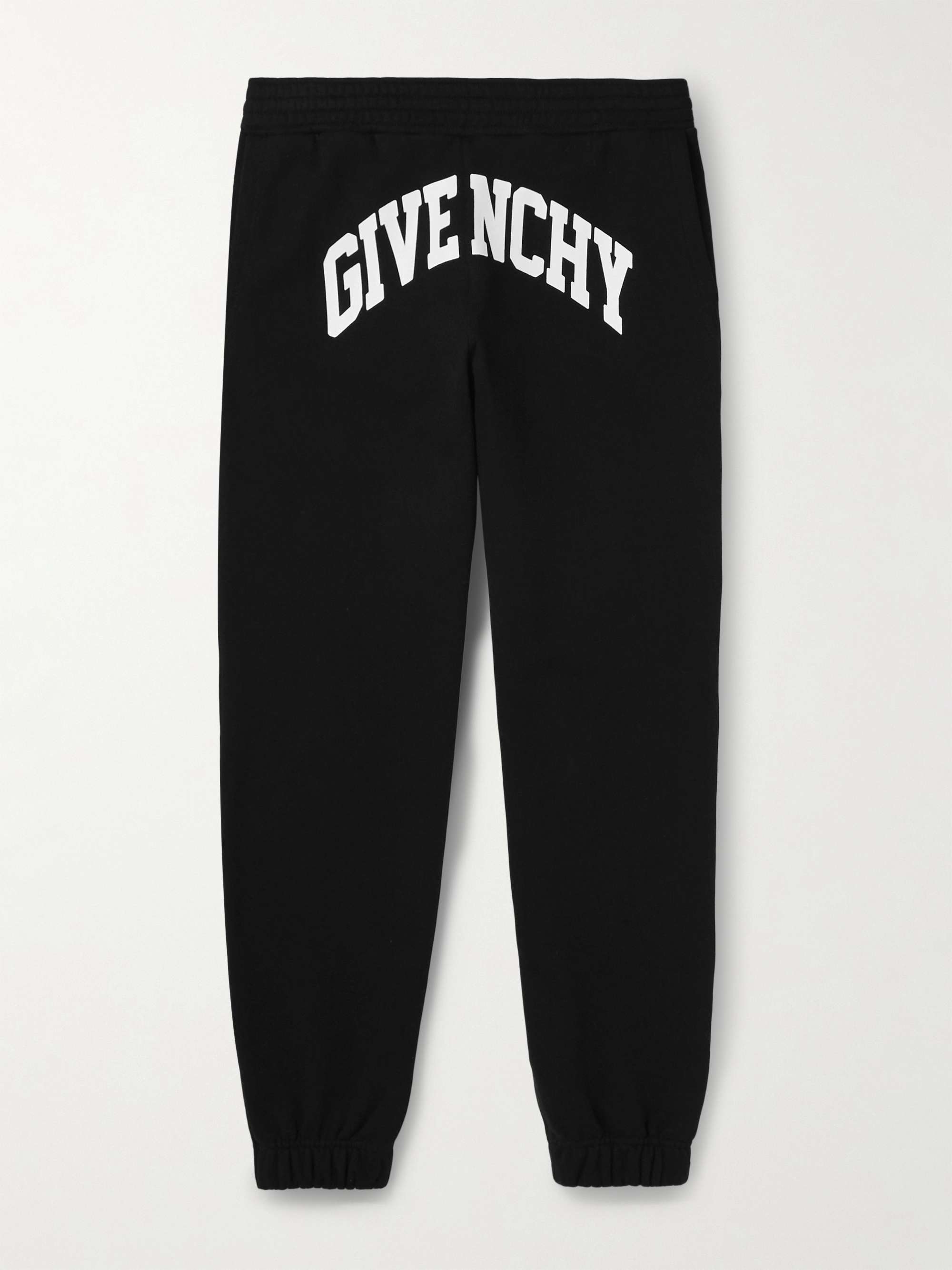 GIVENCHY Slim-Fit Tapered Logo-Print Cotton-Jersey Sweatpants | MR PORTER