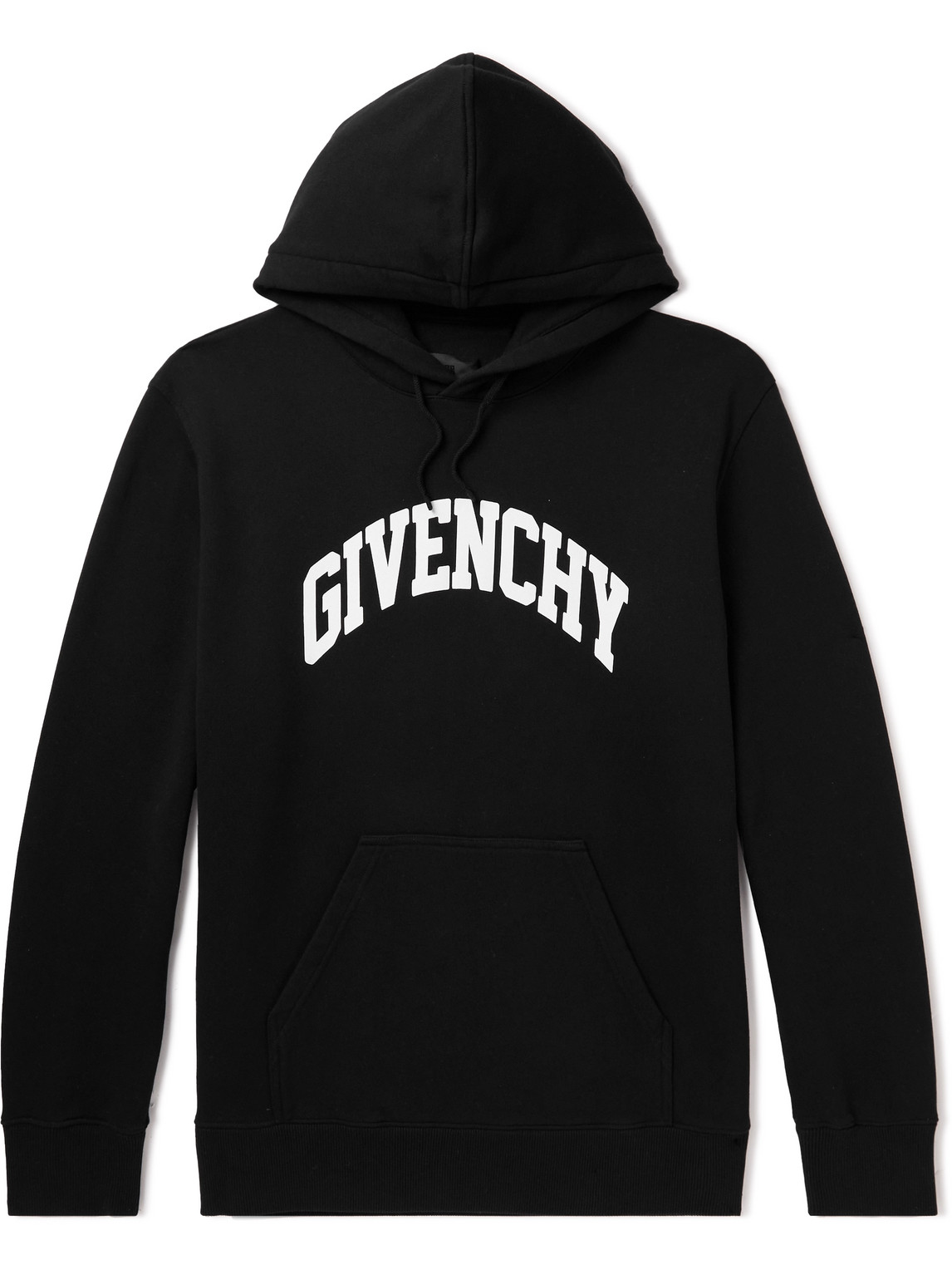 Givenchy - Logo-Print Cotton-Jersey Hoodie - Men - Black - S