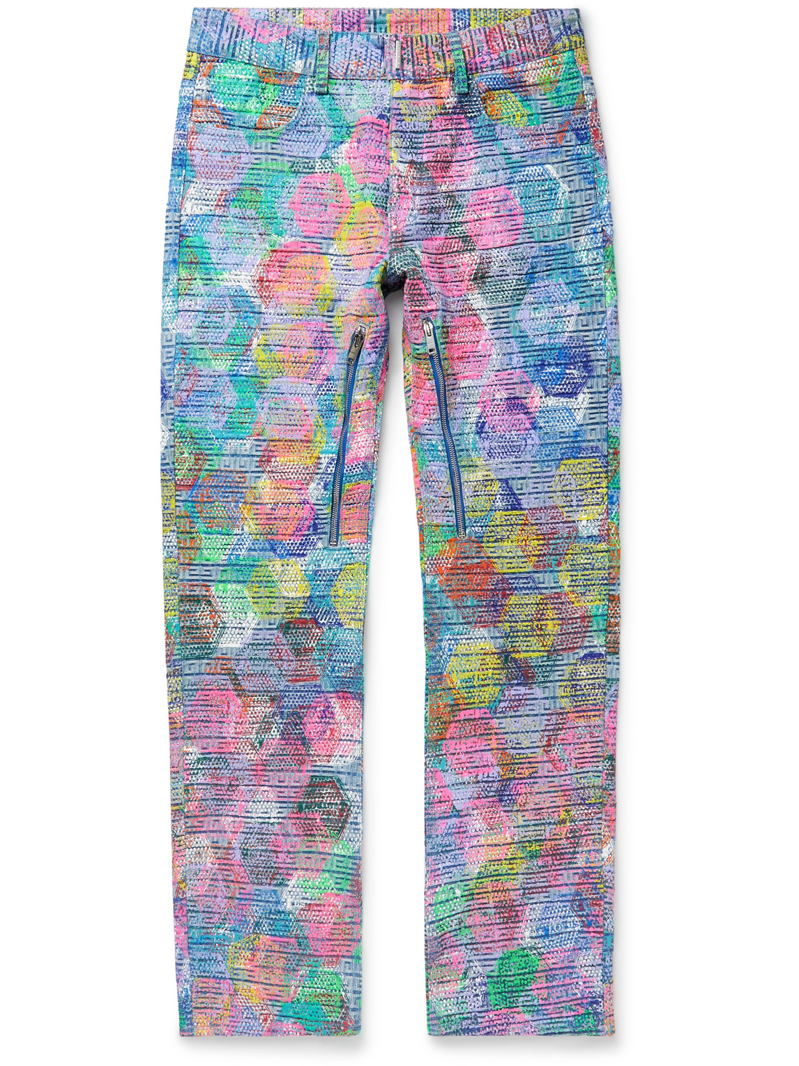 Givenchy - (b).STROY Slim-Fit Printed Logo-Jacquard Jeans - Men - Multi - UK/US 32