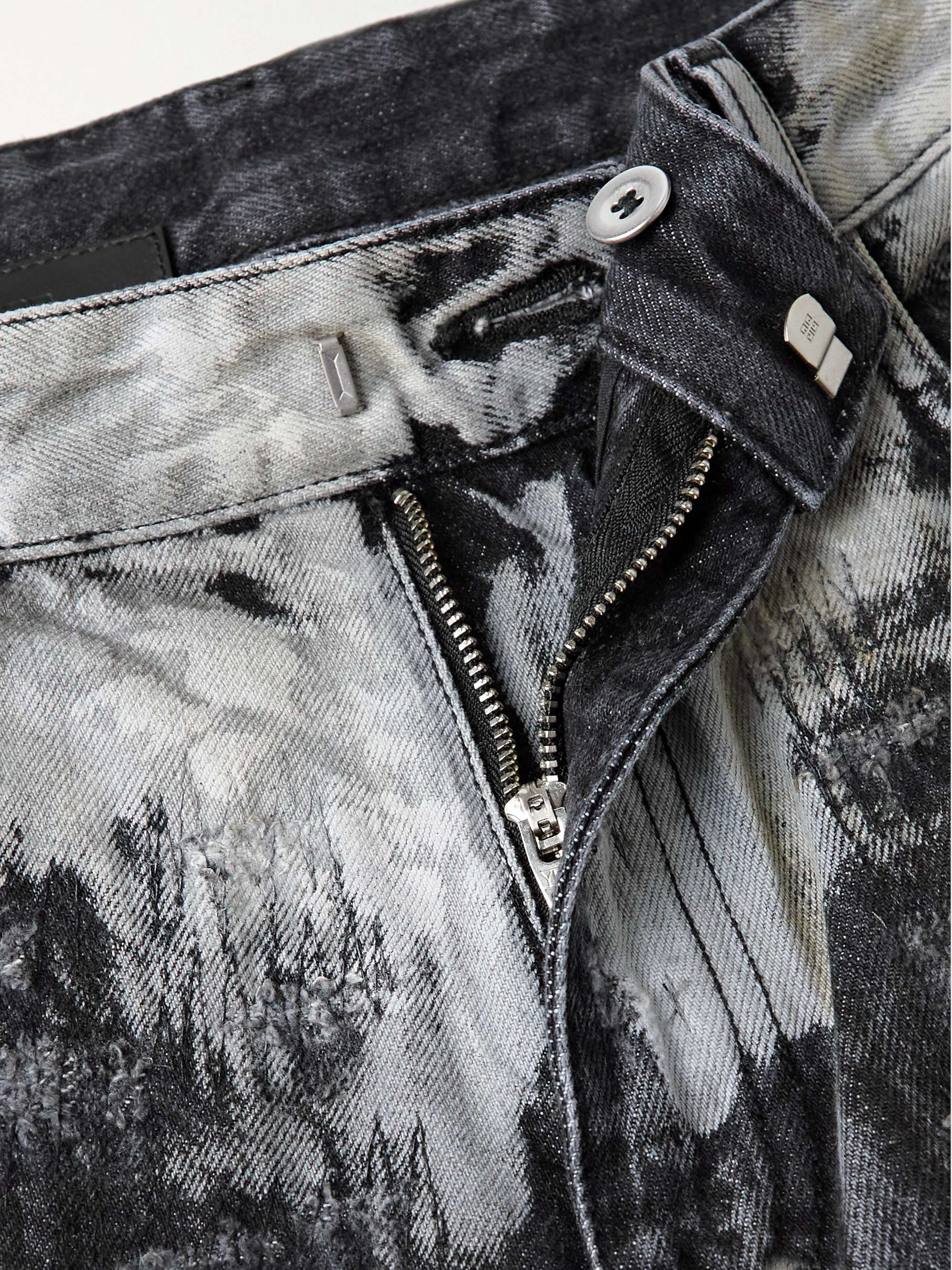 GIVENCHY Slim-Fit Distressed Bleached Jeans
