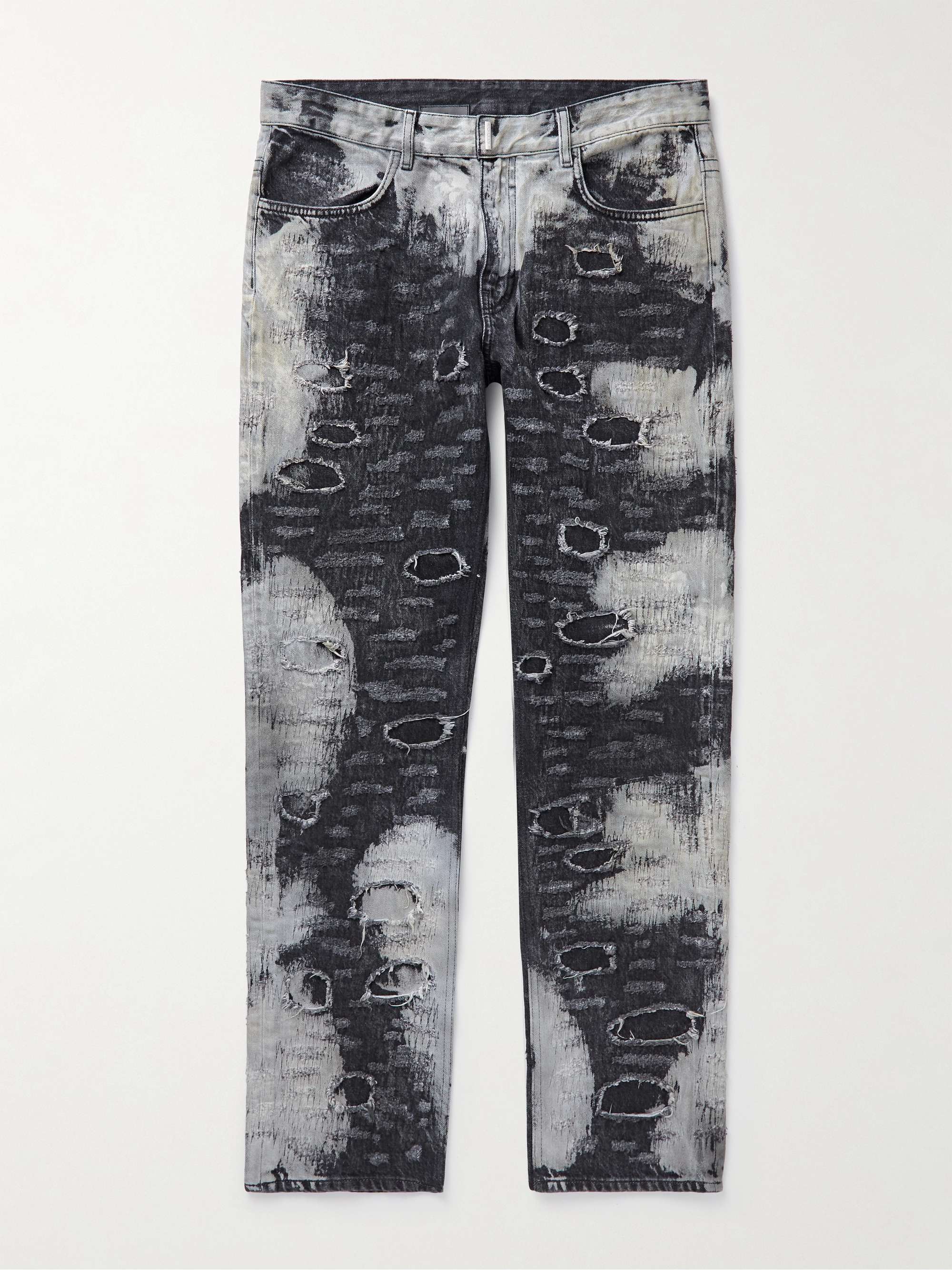 GIVENCHY Slim-Fit Distressed Bleached Jeans | MR PORTER