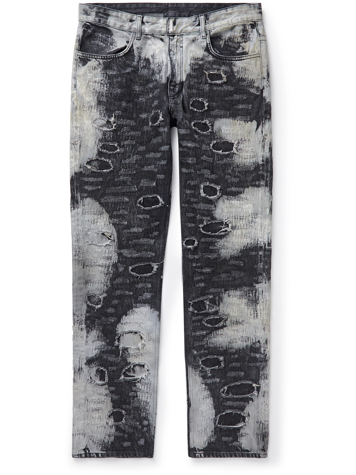 GIVENCHY SLIM-FIT DISTRESSED BLEACHED JEANS