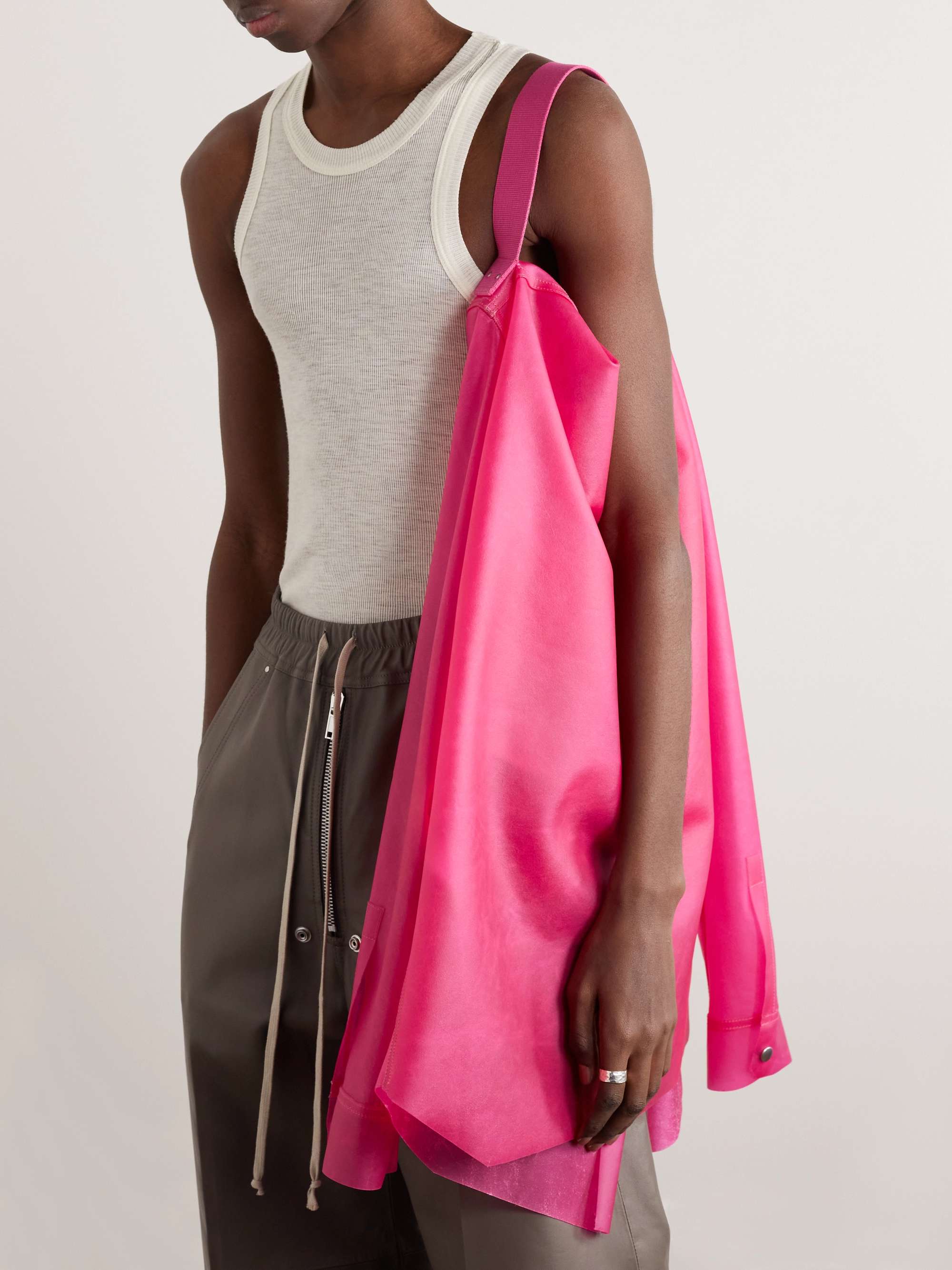 RICK OWENS Leather Overshirt