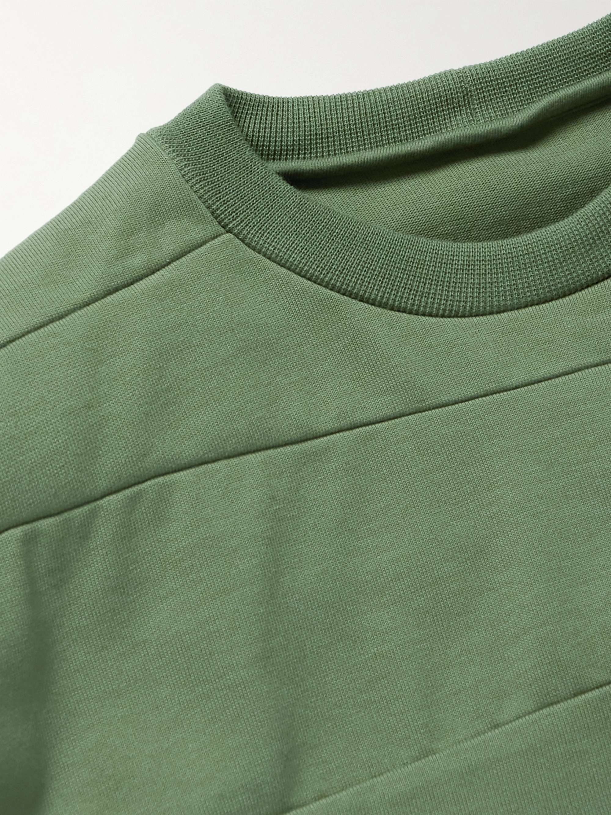 RICK OWENS Geth Panelled Cotton-Jersey Sweatshirt