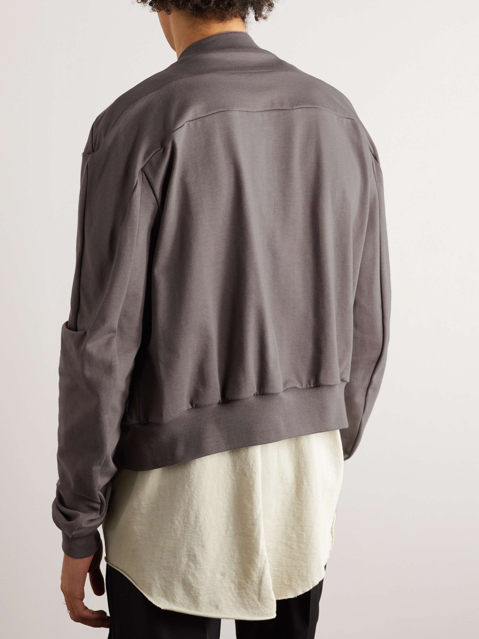 RICK OWENS Geth Slim-Fit Cotton-Jersey Zip-Up Sweatshirt