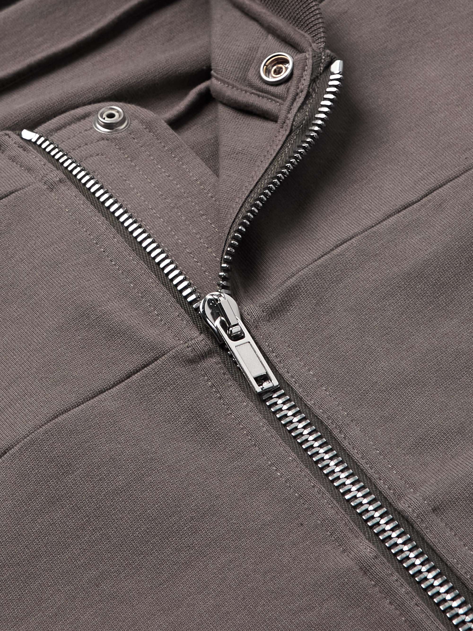 RICK OWENS Geth Slim-Fit Cotton-Jersey Zip-Up Sweatshirt