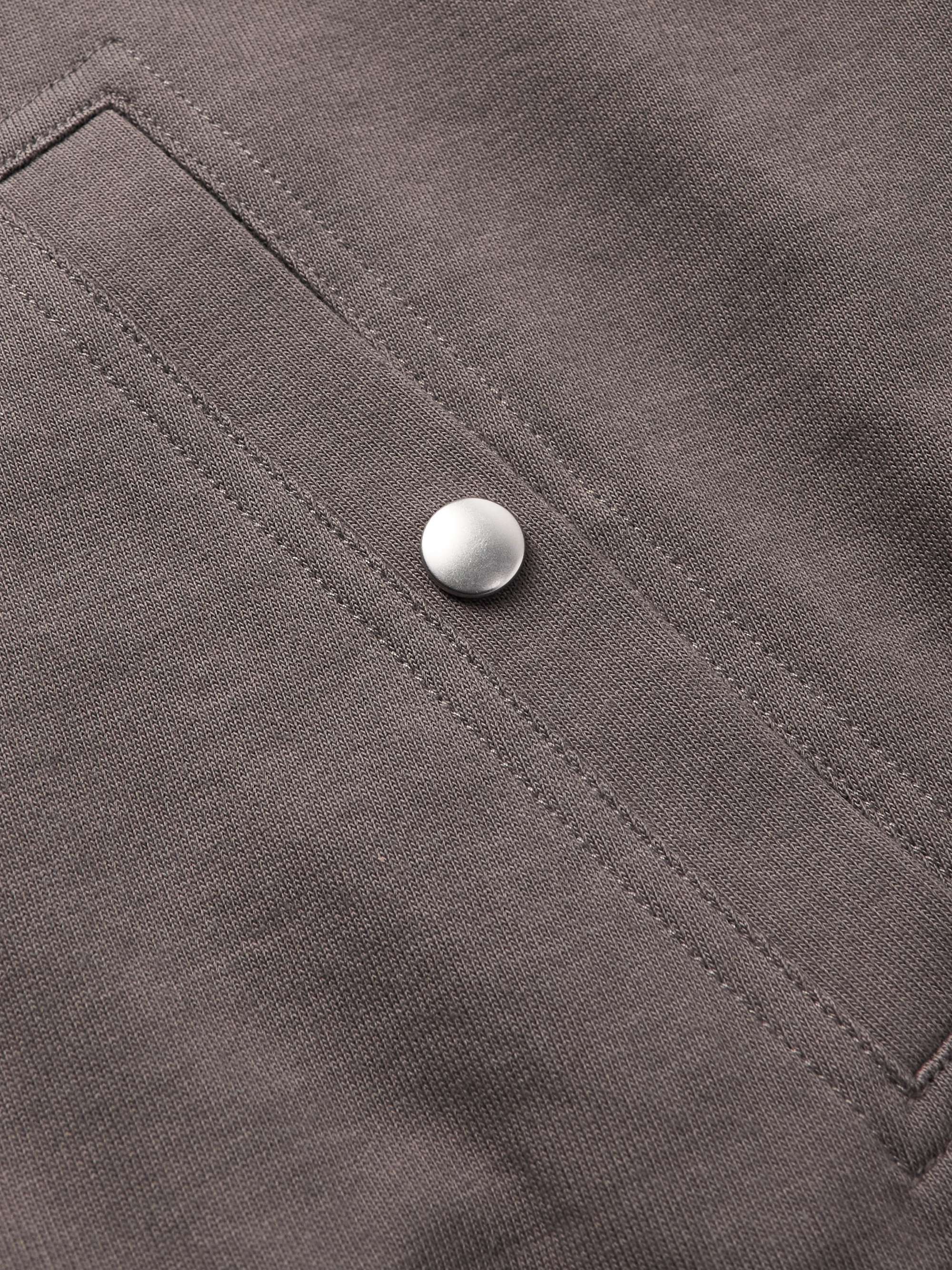RICK OWENS Geth Slim-Fit Cotton-Jersey Zip-Up Sweatshirt