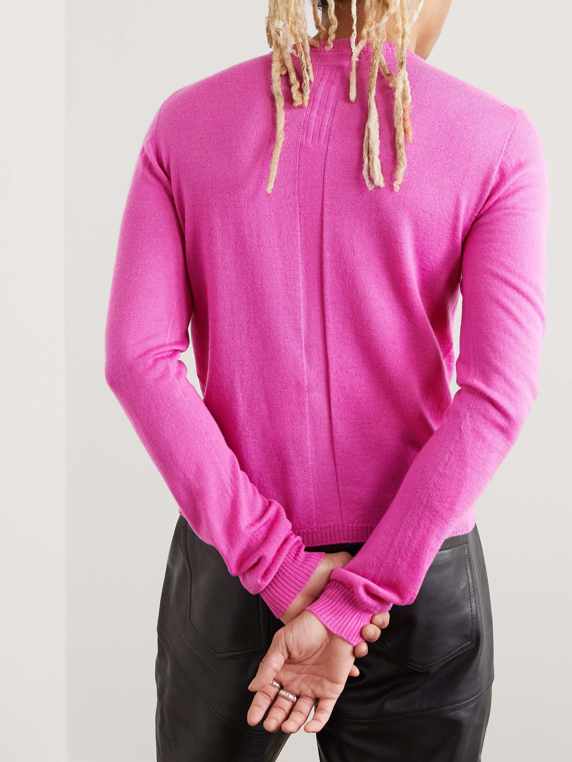 RICK OWENS Cropped Wool Sweater