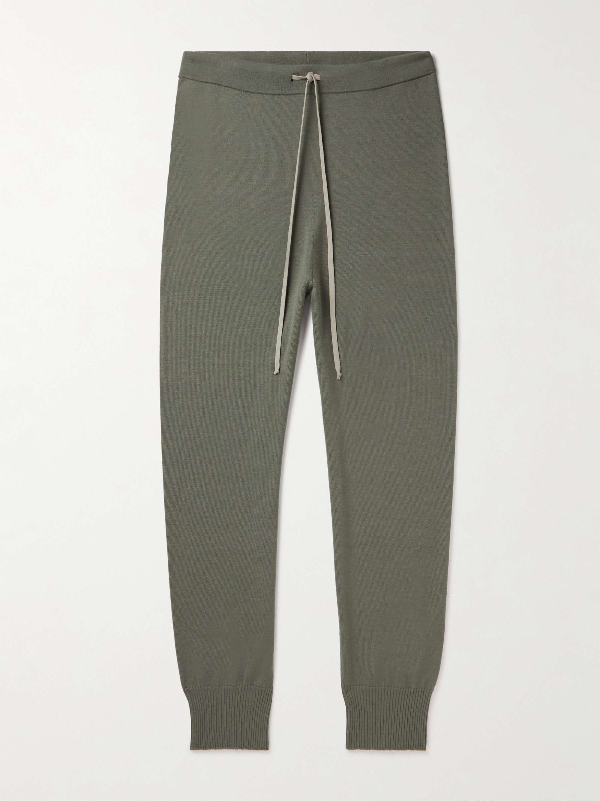 RICK OWENS Tapered Wool-Blend Sweatpants