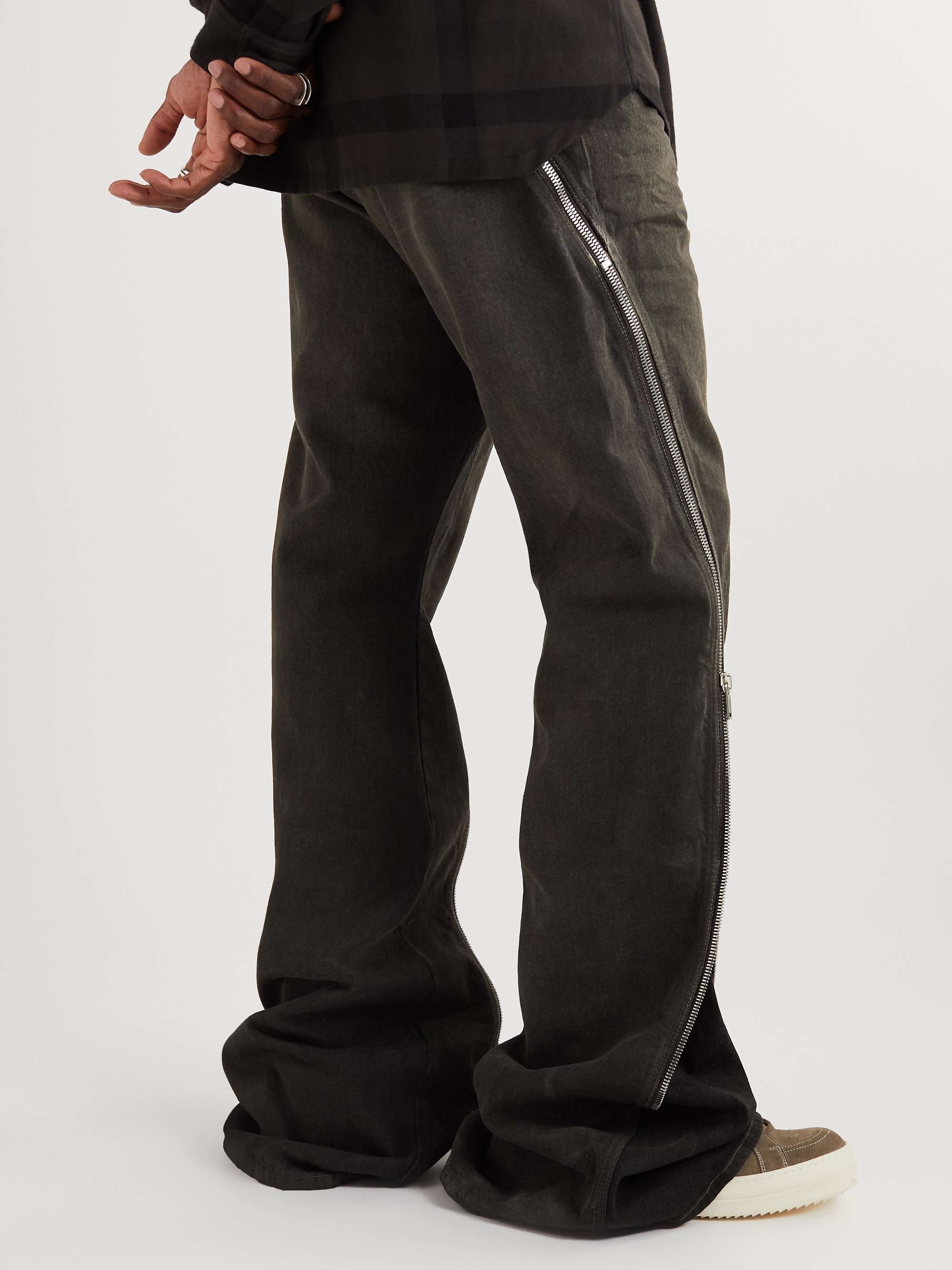 RICK OWENS Bolan Zip-Detailed Flared Jeans