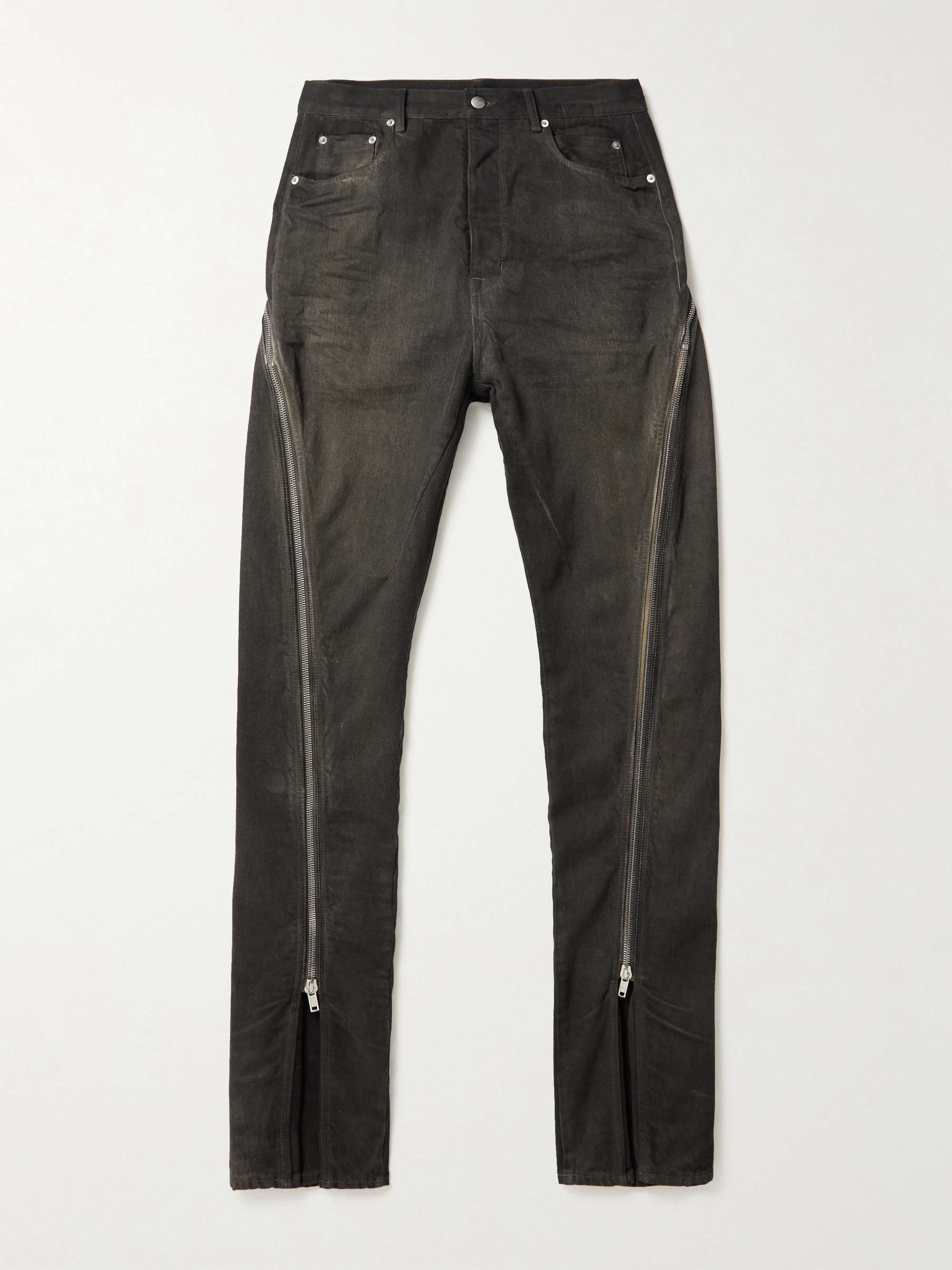RICK OWENS Bolan Zip-Detailed Flared Jeans for Men