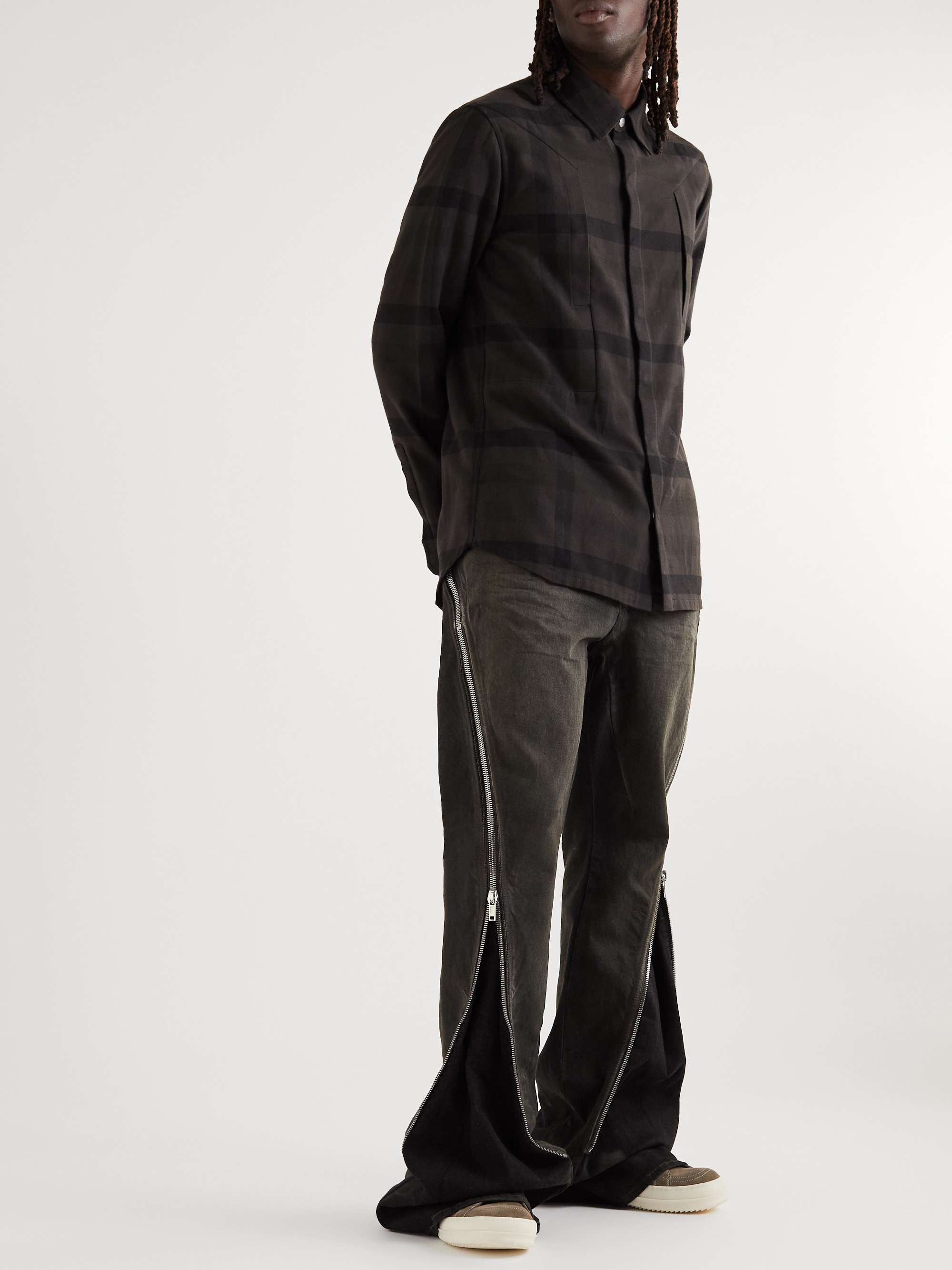RICK OWENS Bolan Zip-Detailed Flared Jeans for Men | MR PORTER