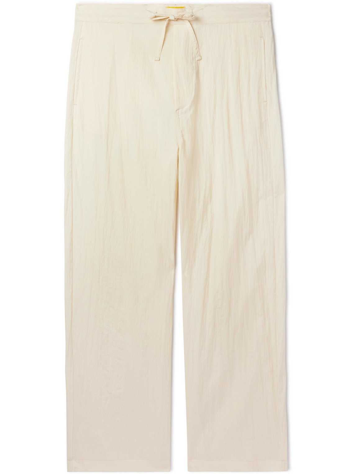 Airei Straight-leg Crinkled Stretch-nylon Trousers In White