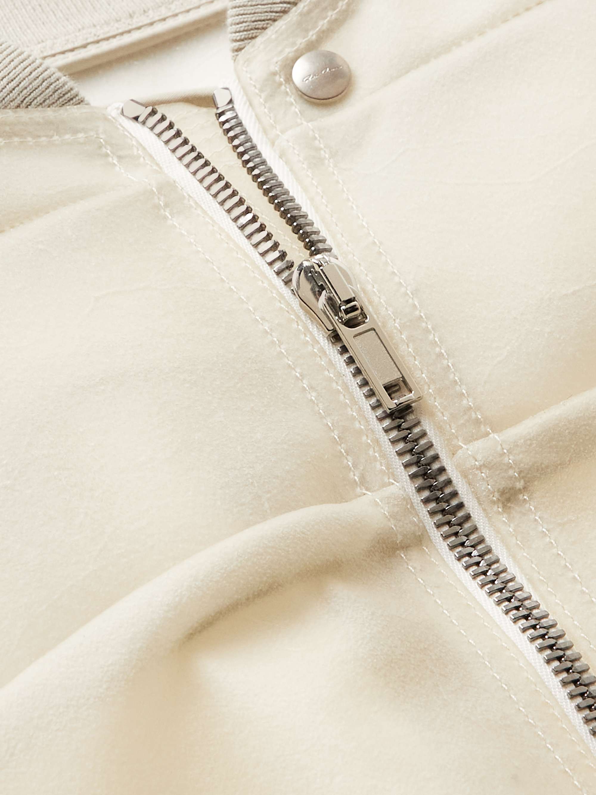 RICK OWENS Cropped Leather Bomber Jacket