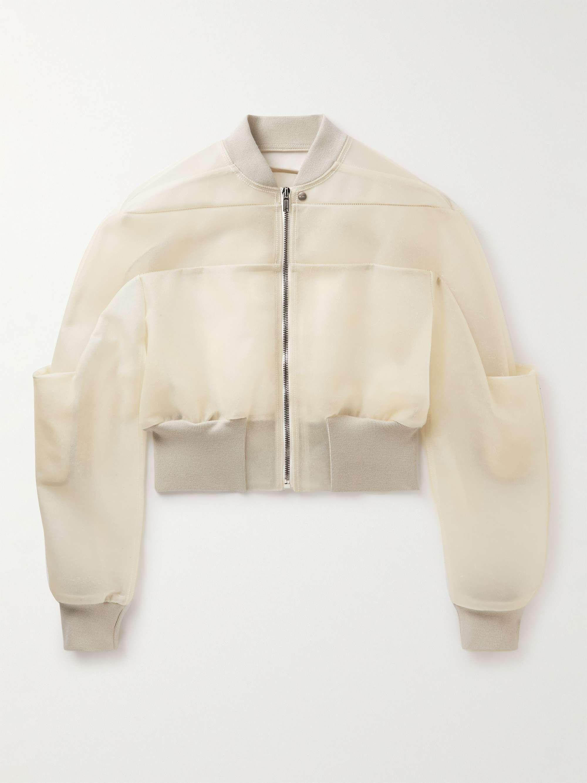 Cropped Leather Bomber Jacket Cropped Leather Bomber Jacket