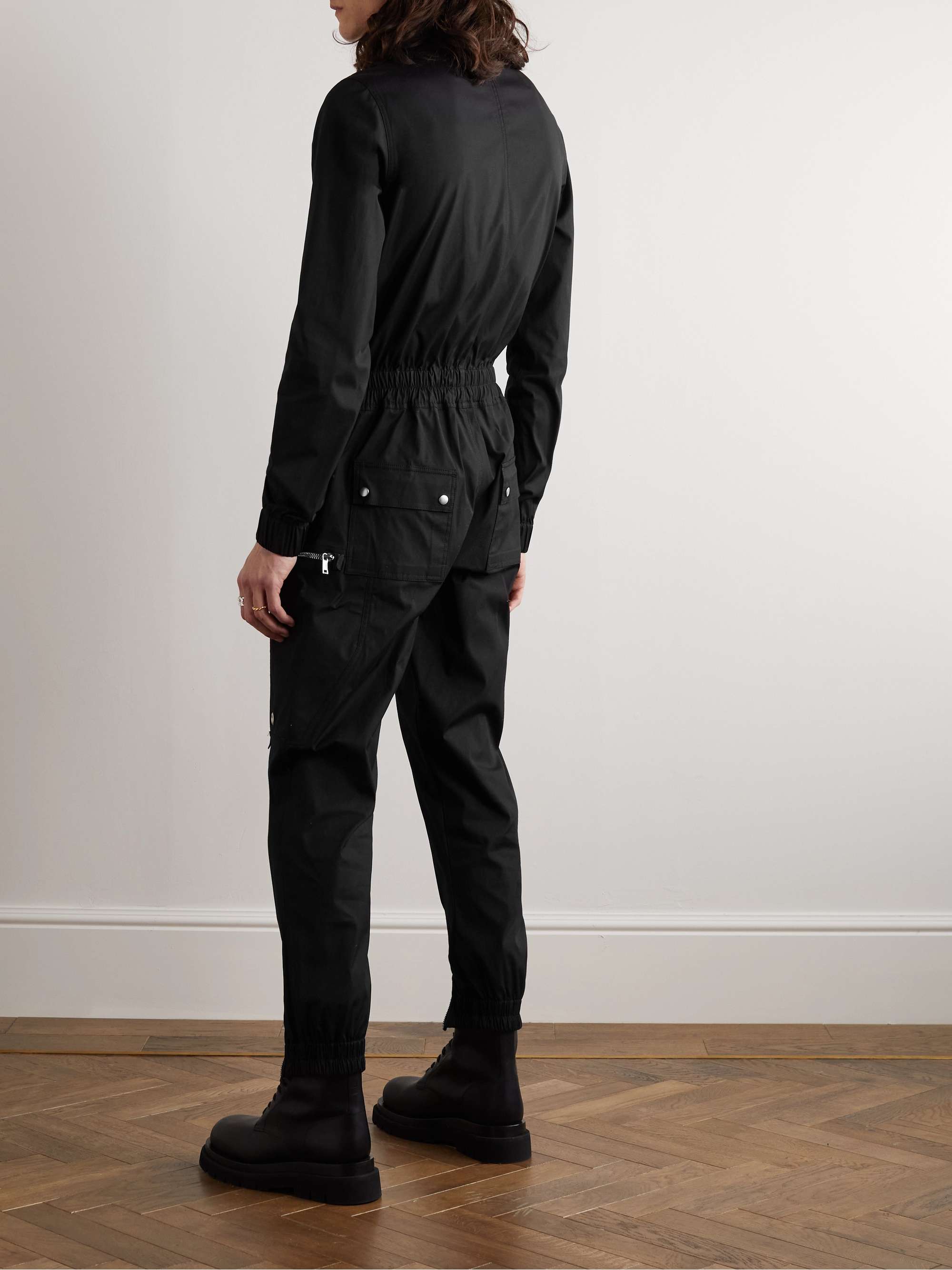 RICK OWENS Bauhaus Cotton-Blend Jumpsuit