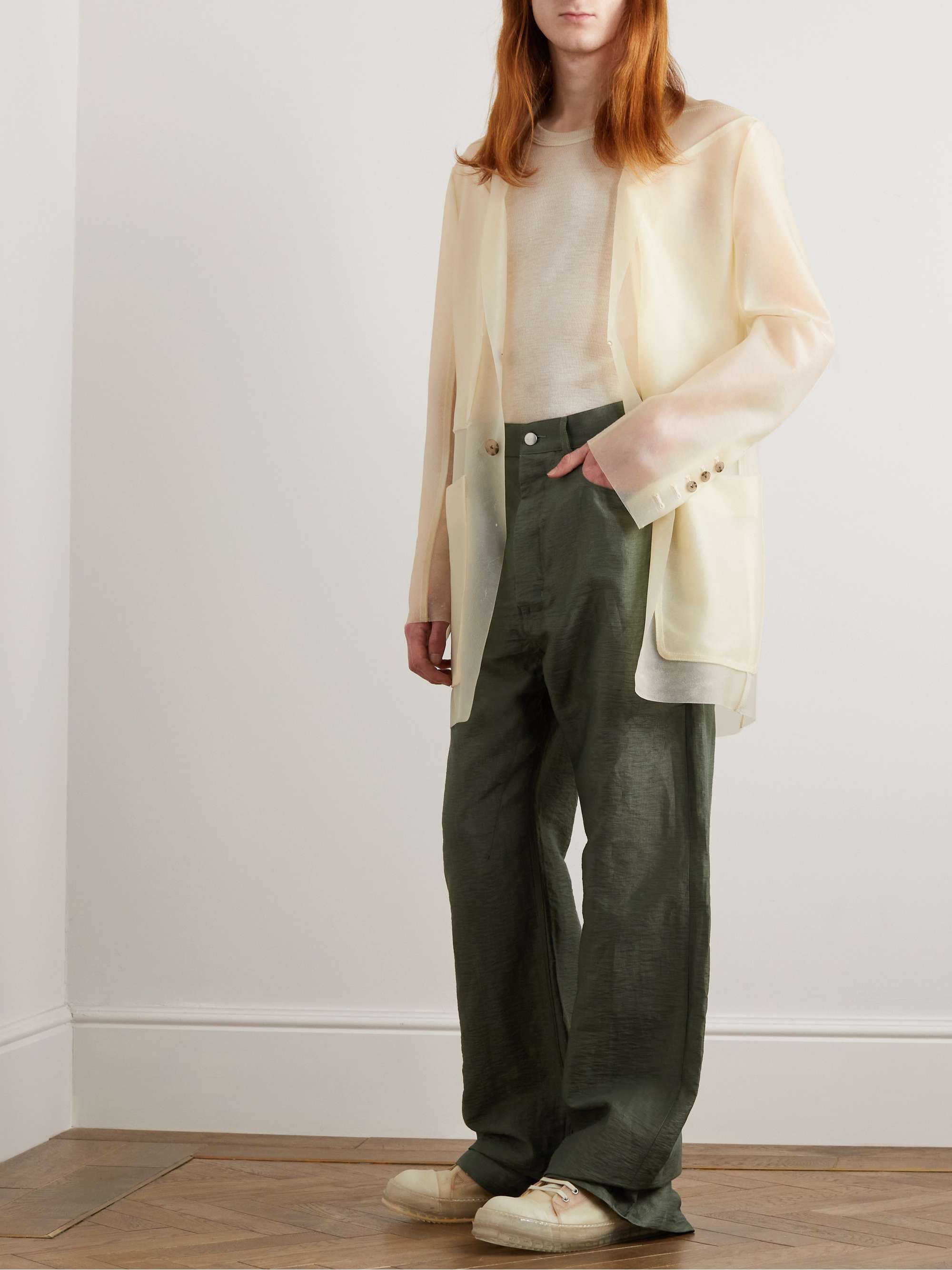 RICK OWENS Transparent Leather Blazer