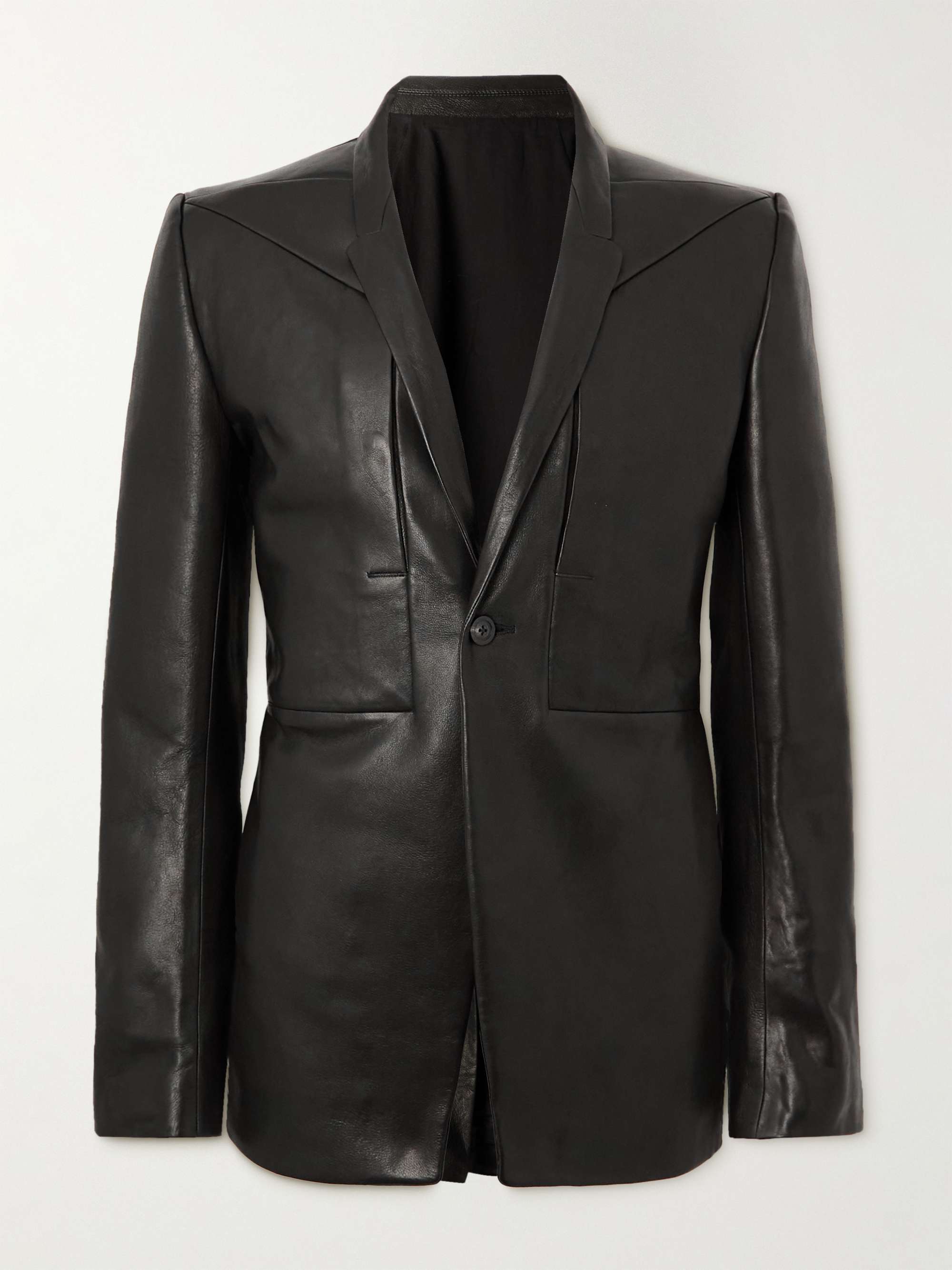 RICK OWENS Leather Blazer for Men | MR PORTER