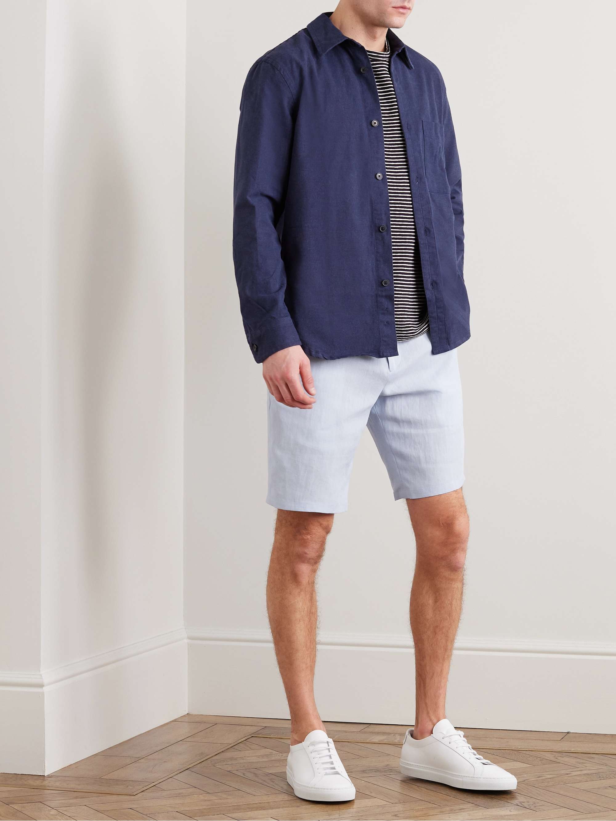 PAUL SMITH Straight-Leg Linen Shorts