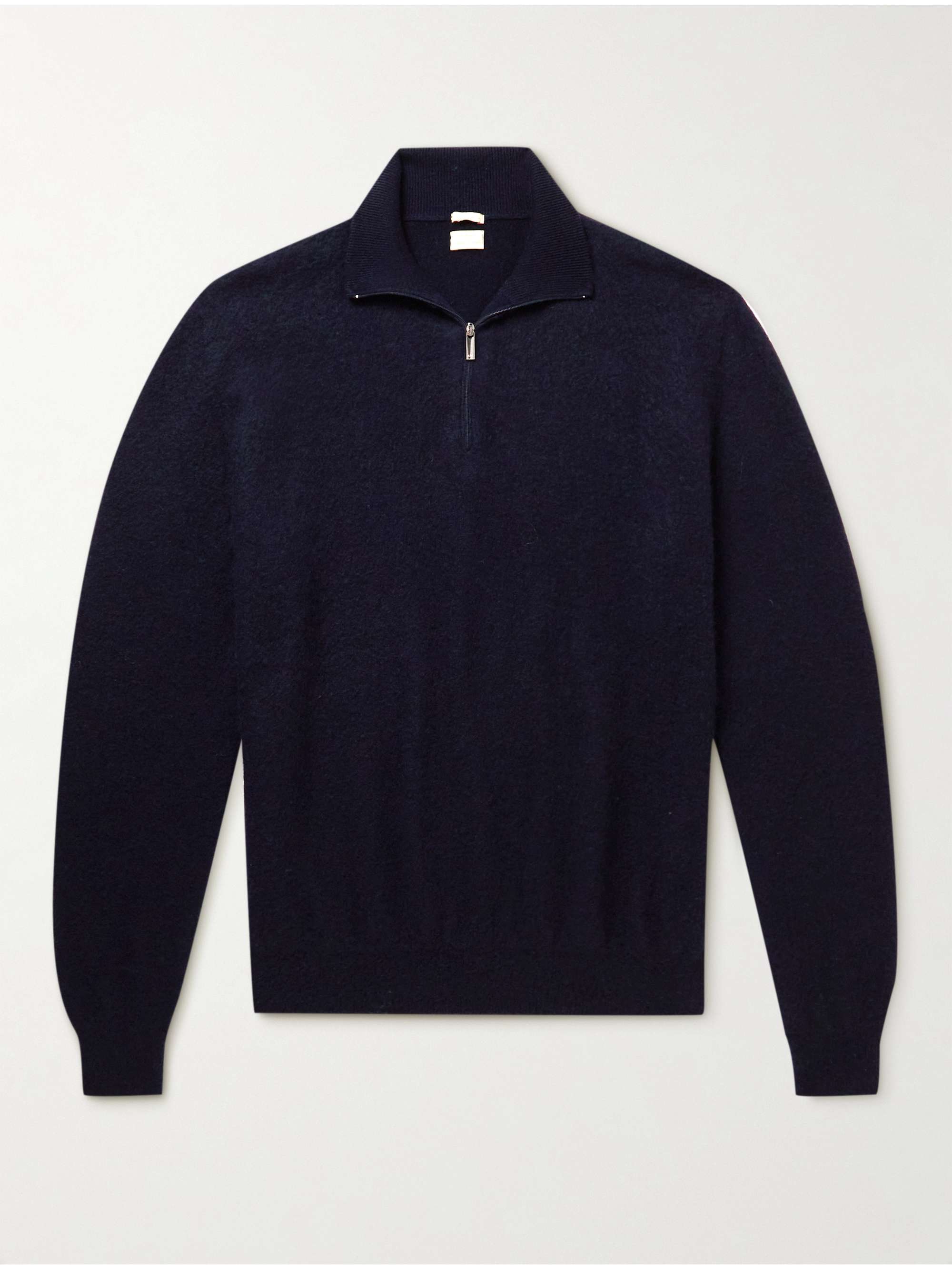 MASSIMO ALBA Brushed-Cashmere Half-Zip Sweater for Men | MR PORTER