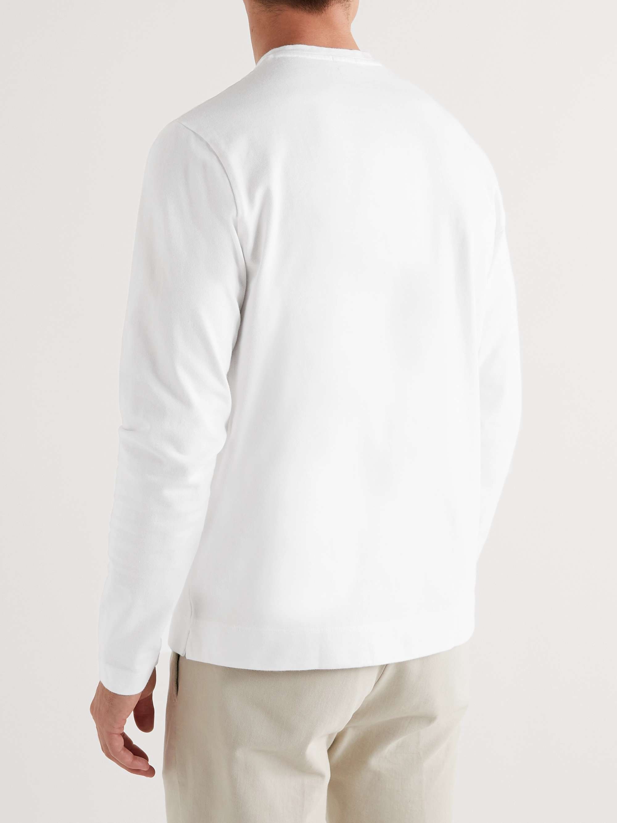 MASSIMO ALBA Watercolour Cotton-Jersey Henley T-Shirt